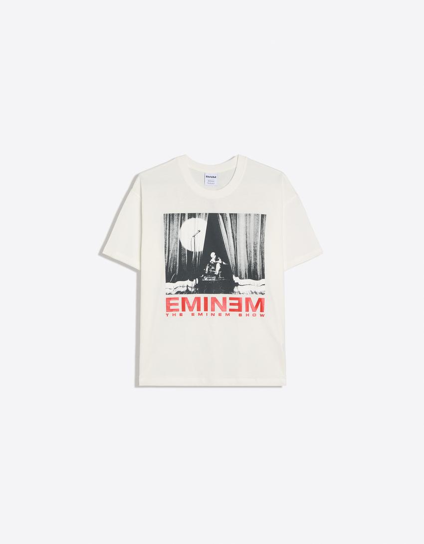 T-shirt oversize EMINEM-Blanc cassé