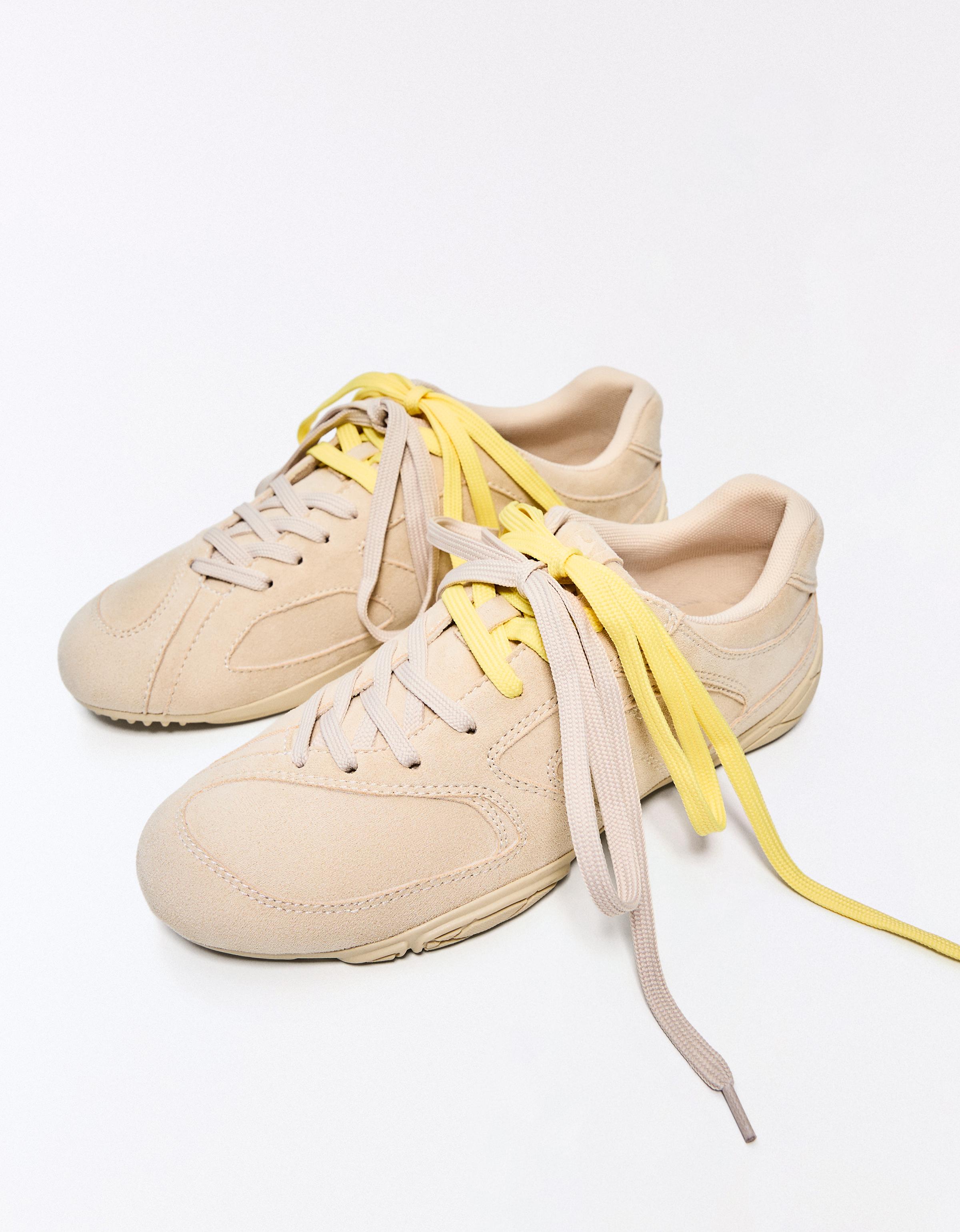 Flat sole trainers — SAND
