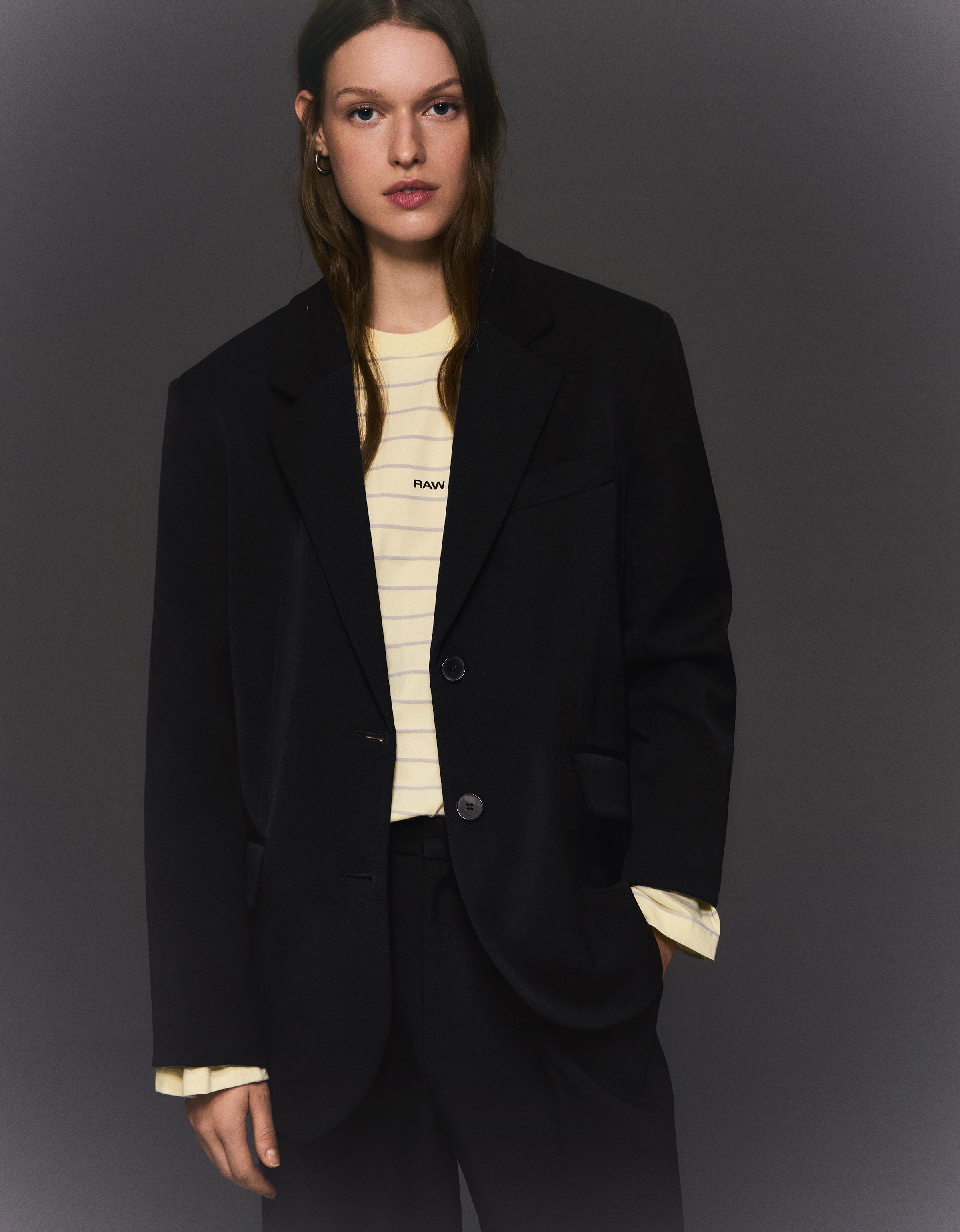 Bershka Oversize-Blazer Damen L Schwarz