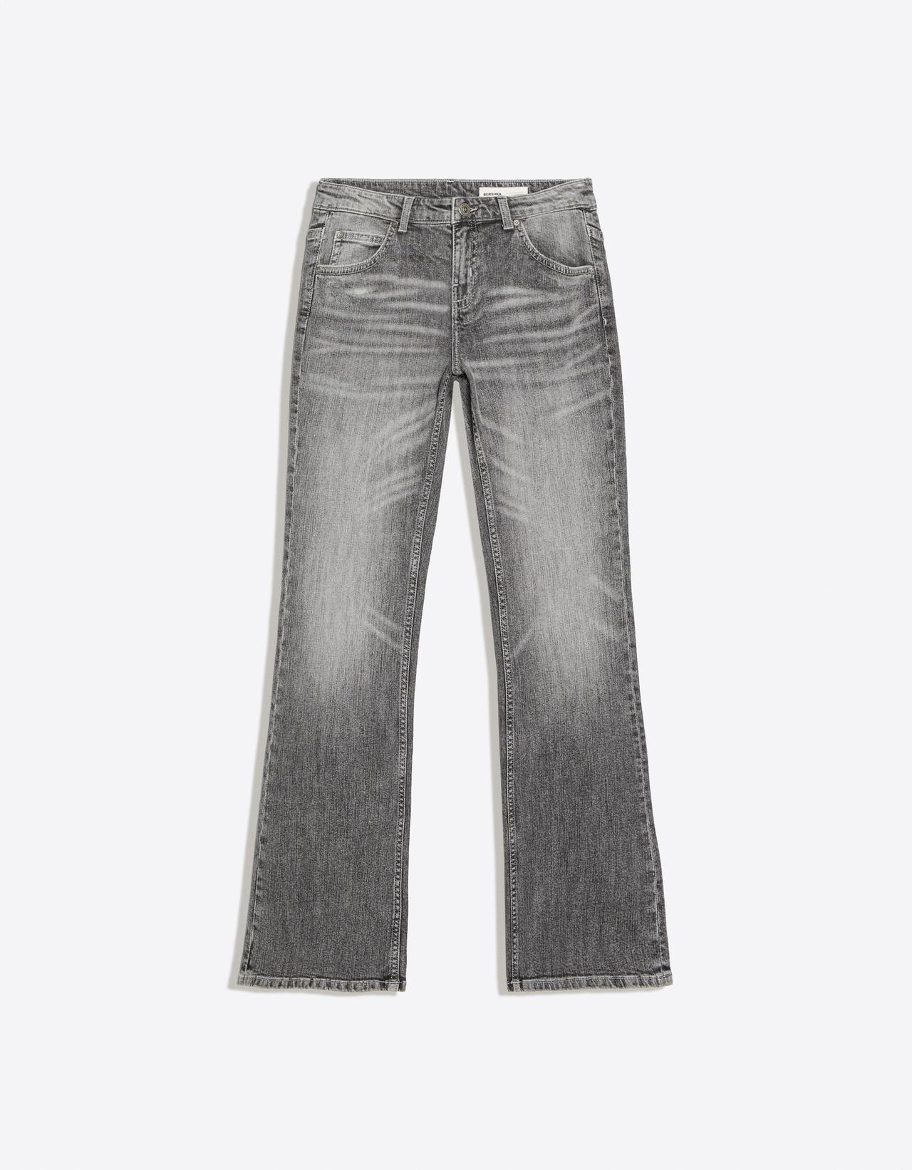 Low-rise slim fit boot-cut jeans — Grey