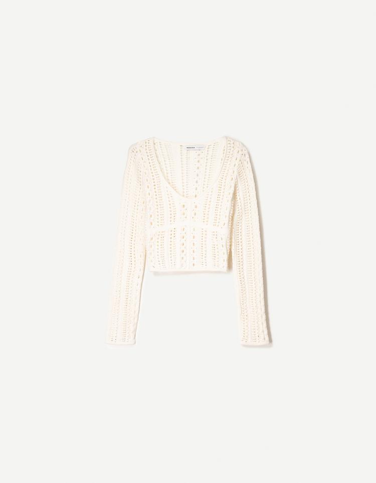 Rustic V-neck sweater