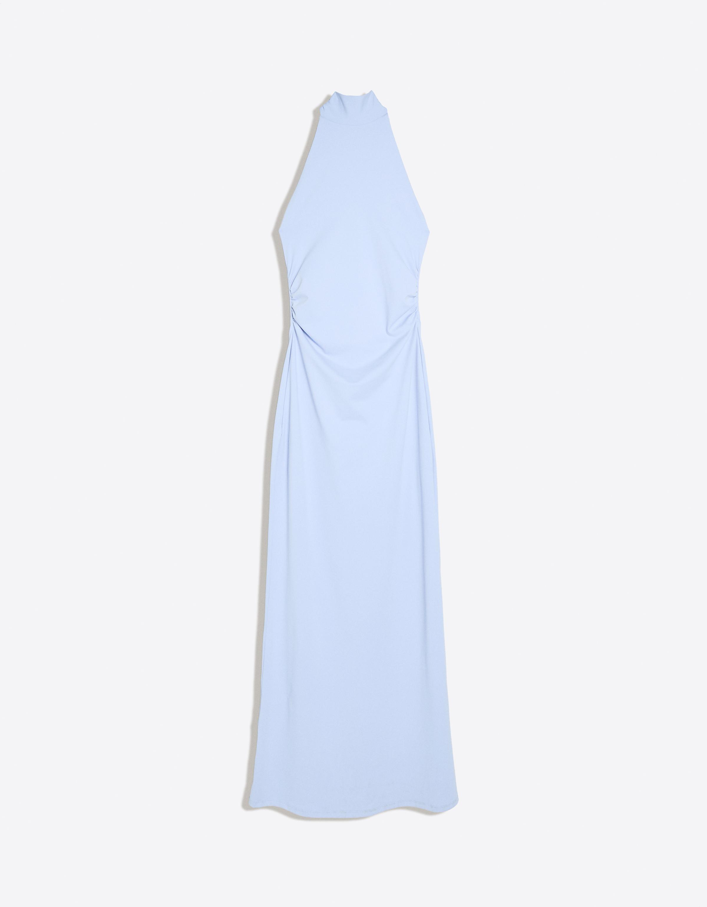 Halter midi dress — Light blue