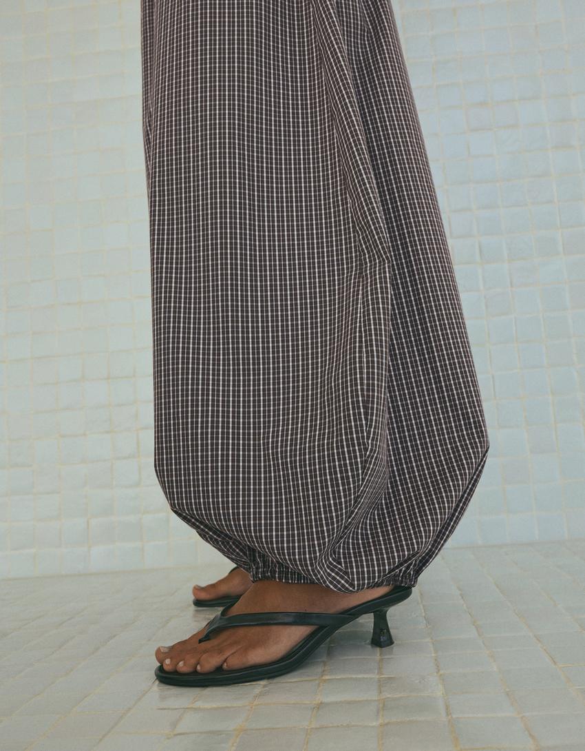 Pantalón bloomer popelín-Kaki