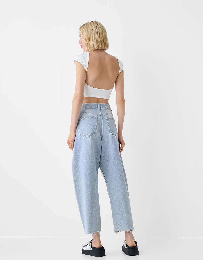 جينز فضفاض-أزرق فاتح-2