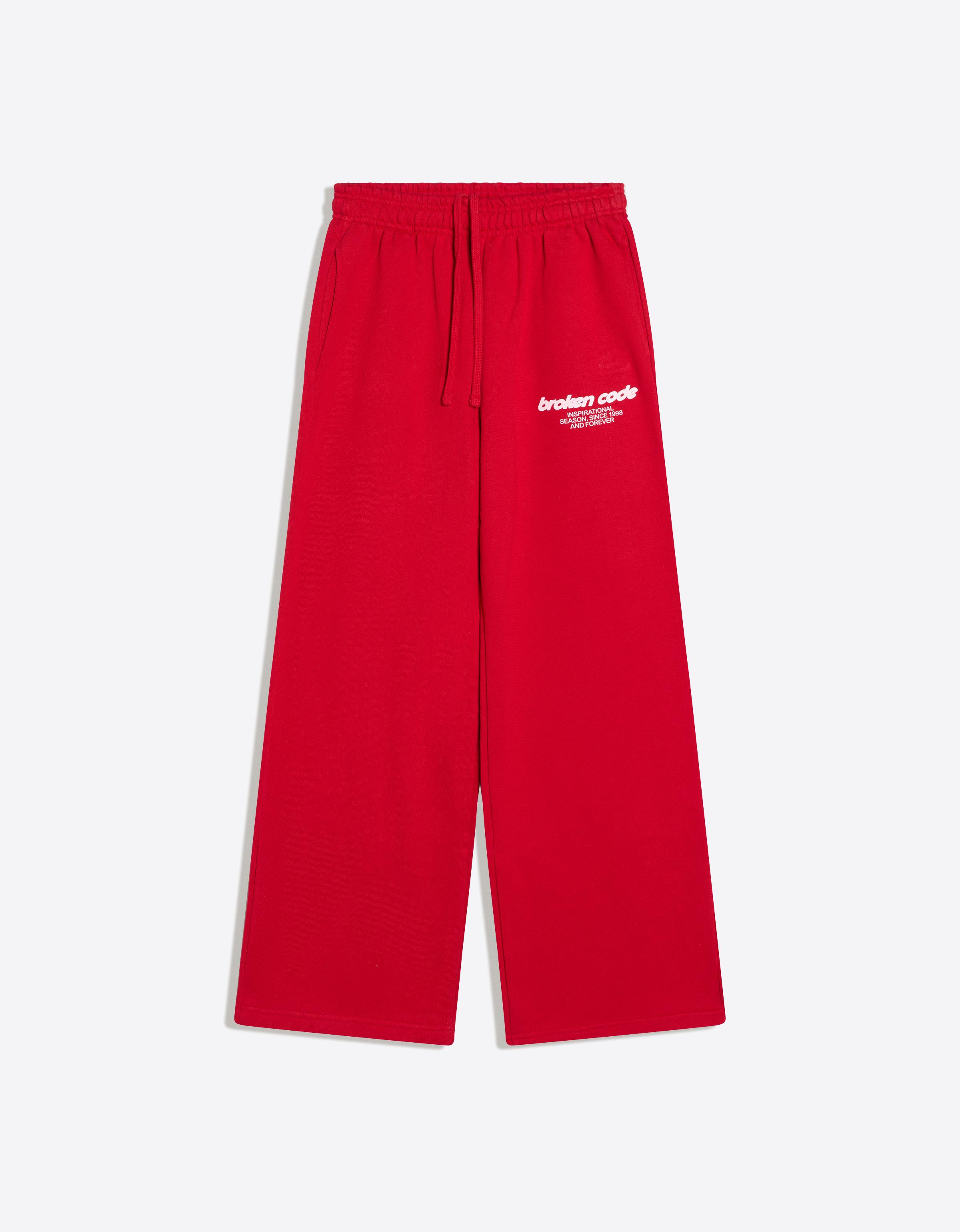 Baskılı geniş paça şardonlu eşofman altı - Görsel 73