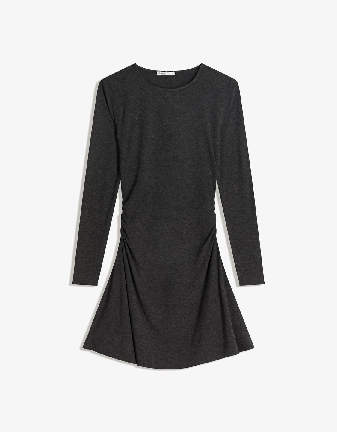 Mini dress with ruching