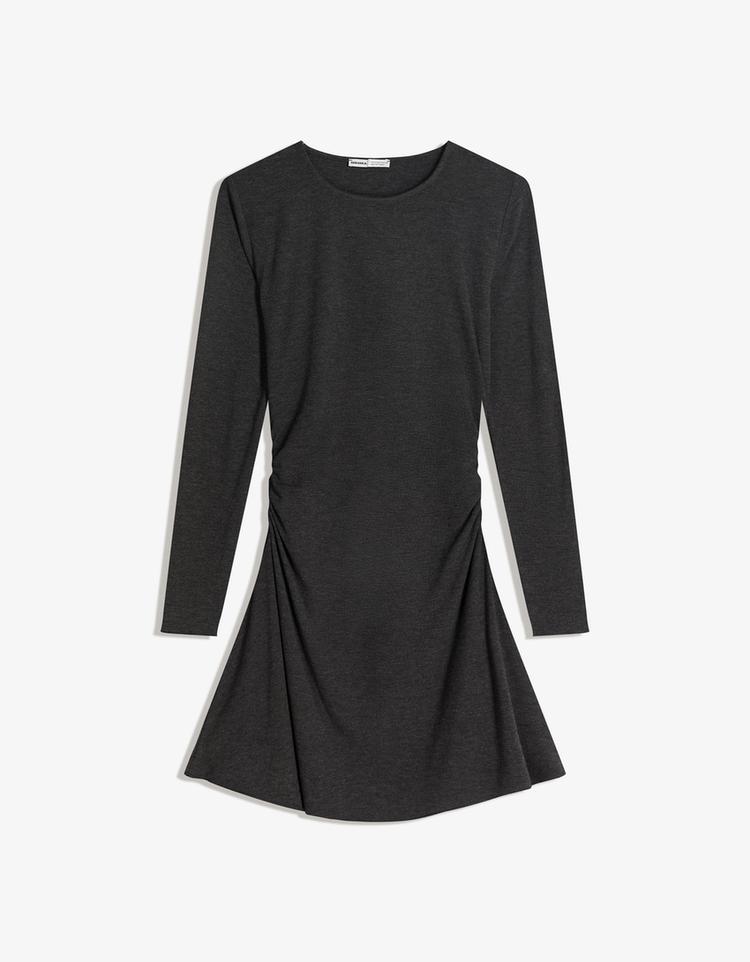 Mini dress with ruching