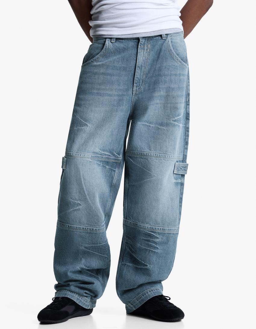 Blugi Von Dutch broderie-Albastru deschis-2