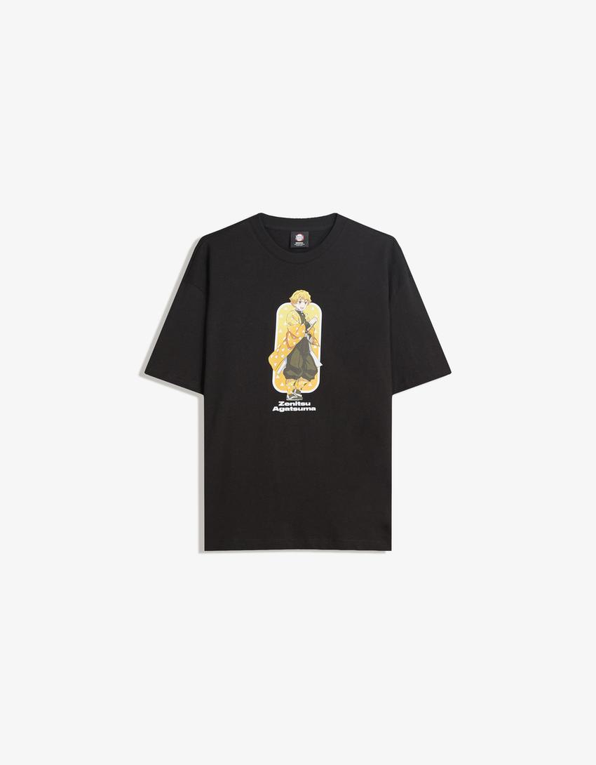 Demon Slayer short sleeve T-shirt-Black-0