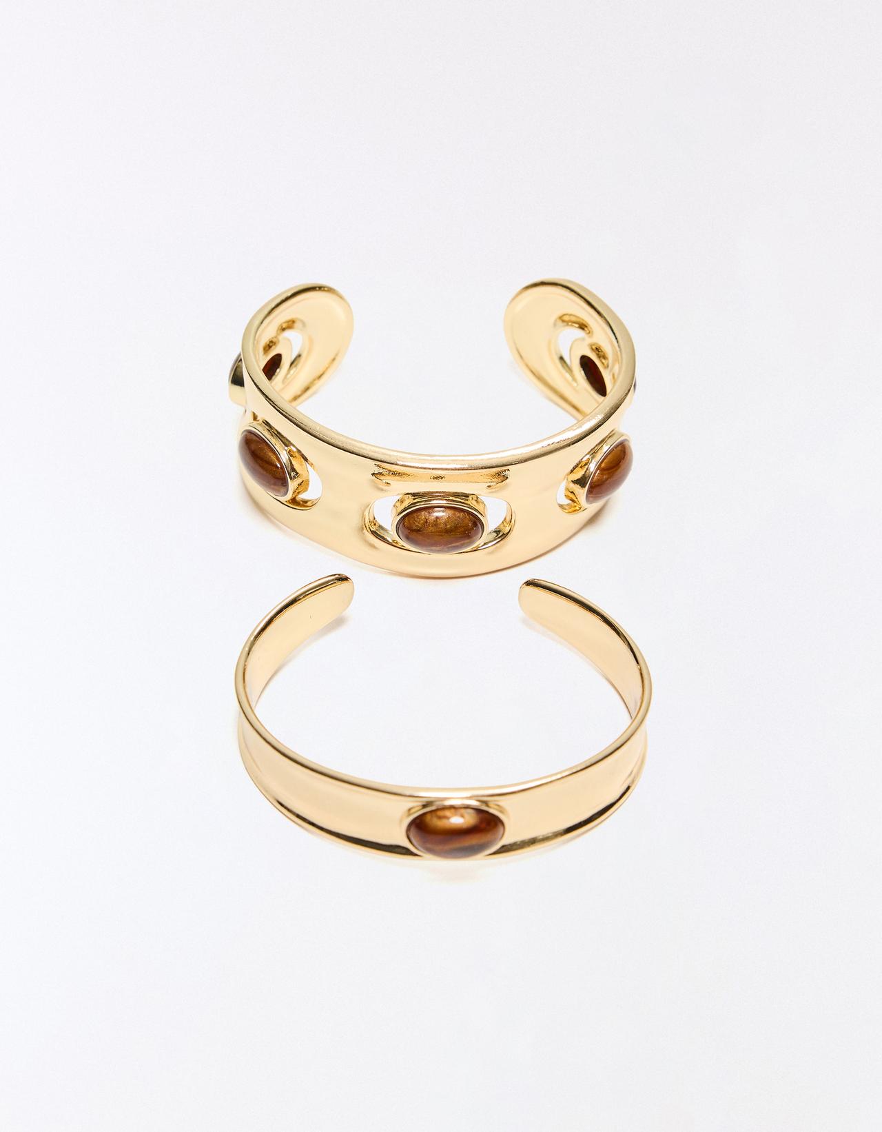 Stone bracelet pack — Gold