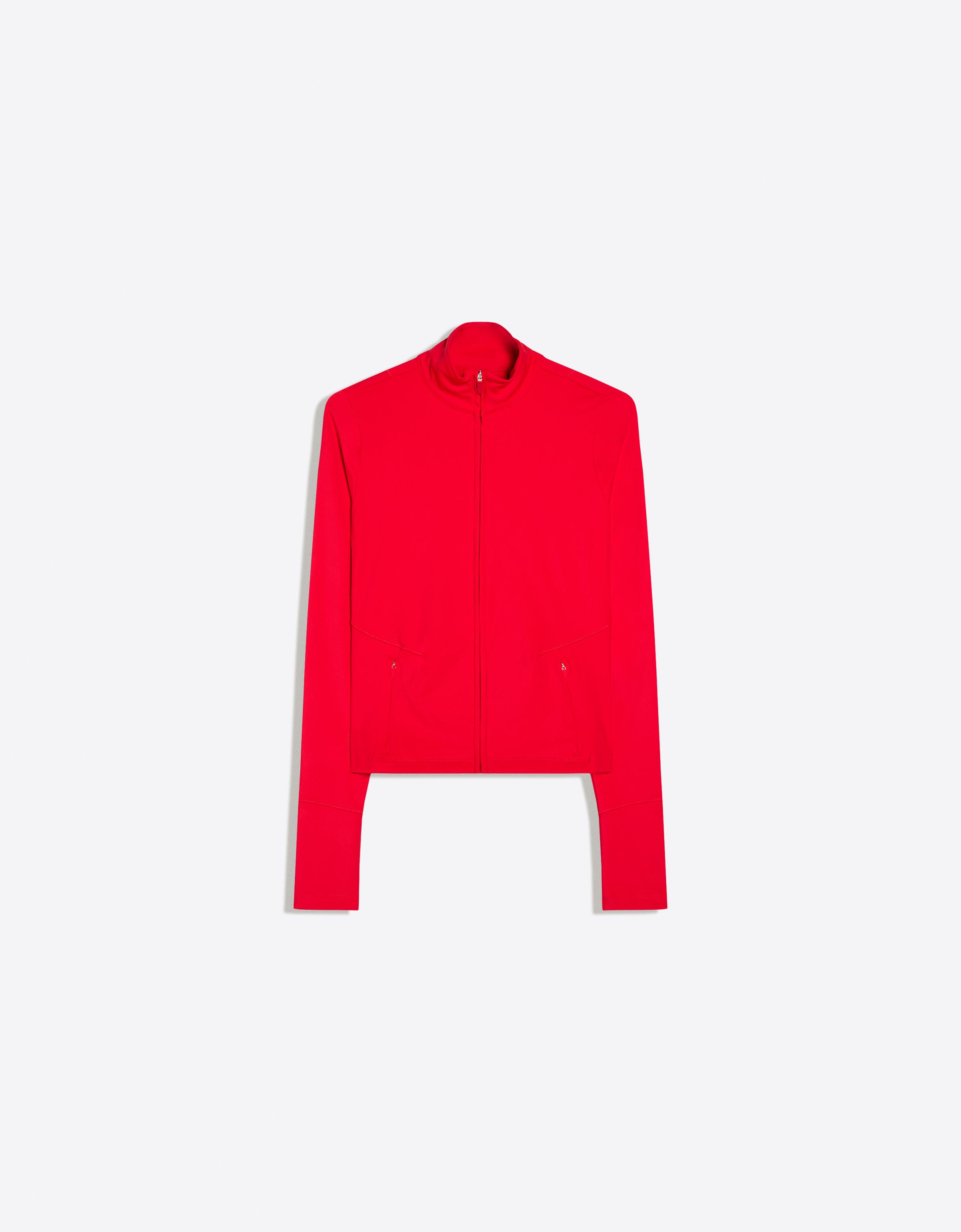 Bershka Chaqueta Técnica Cremallera Mujer Rojo