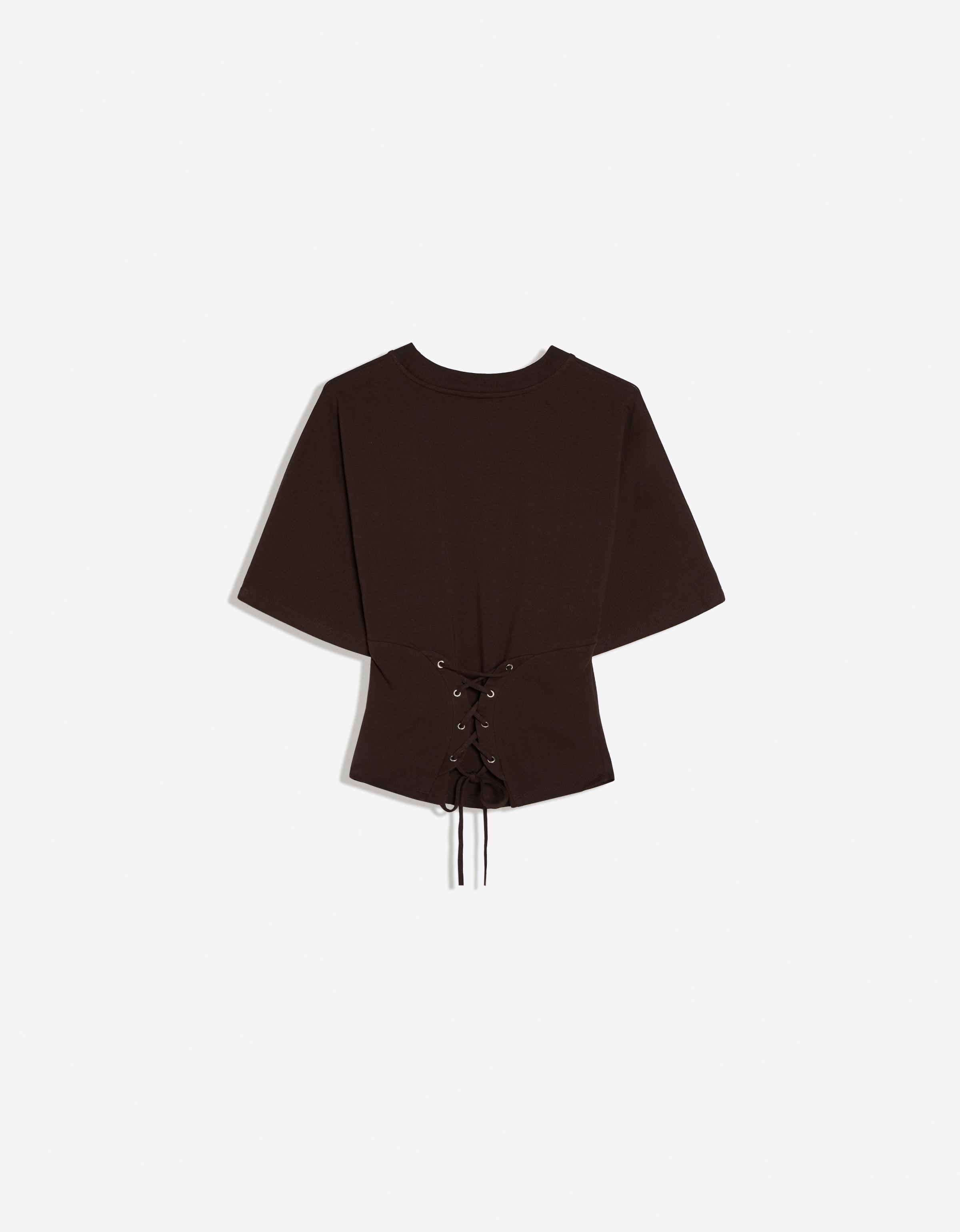 Short-sleeved corset T-shirt — Brown