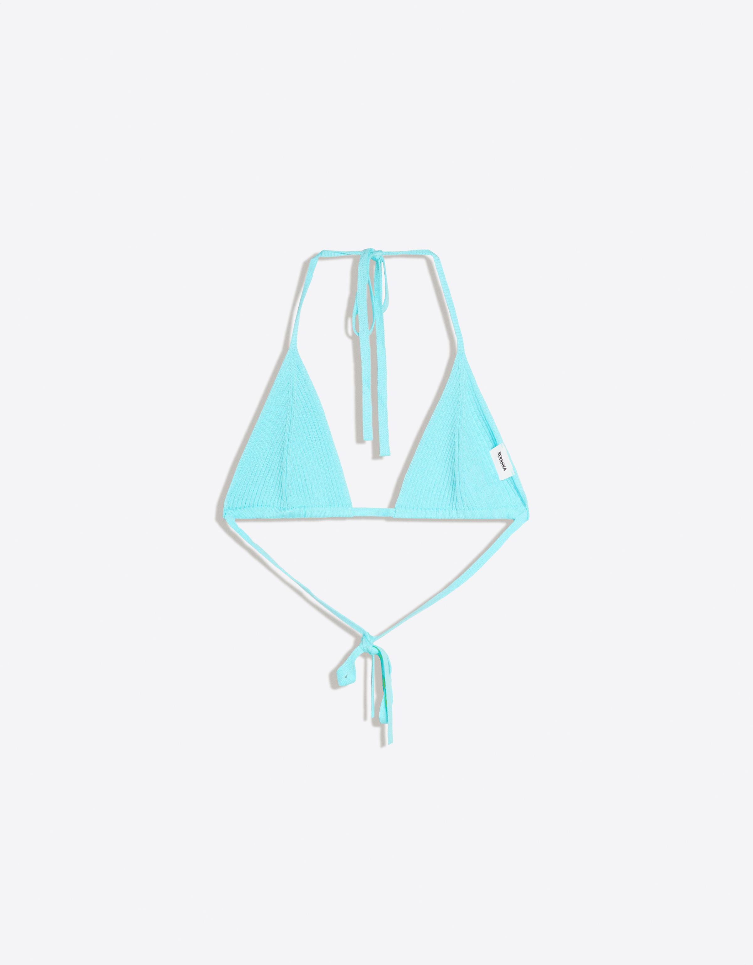 Triangle bikini top — Light blue