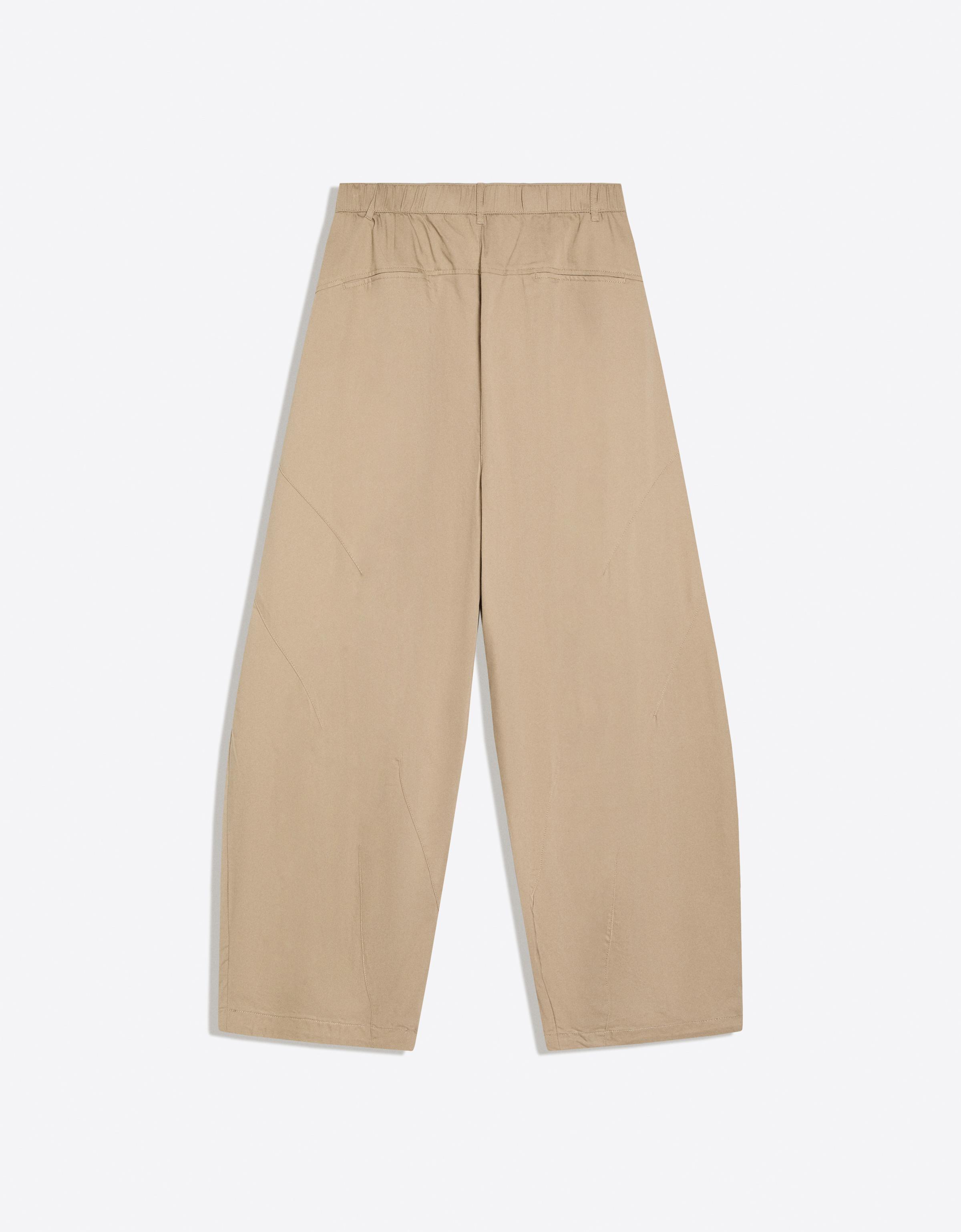 Darted barrel leg trousers — Grey