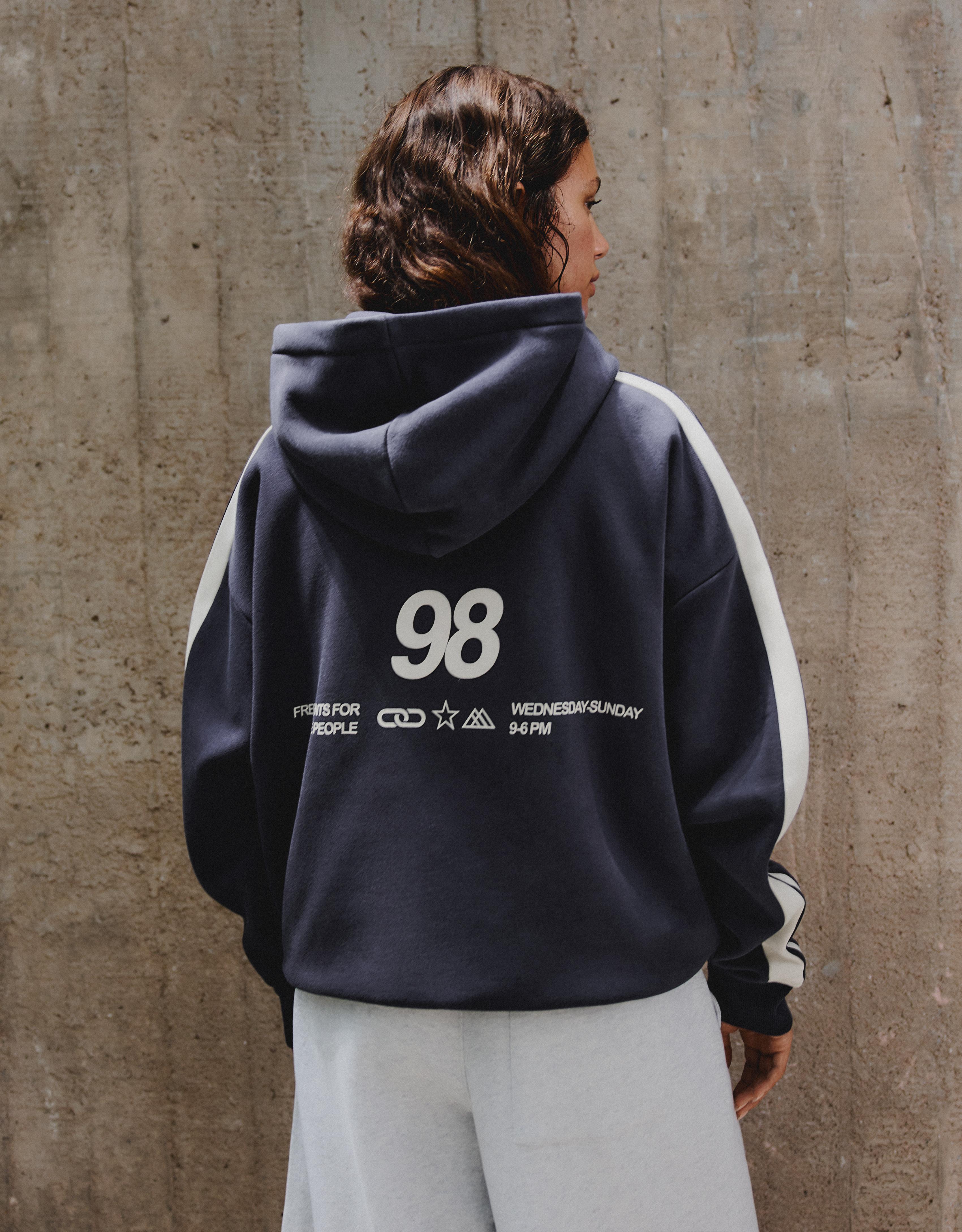 Printed hoodie — Navy