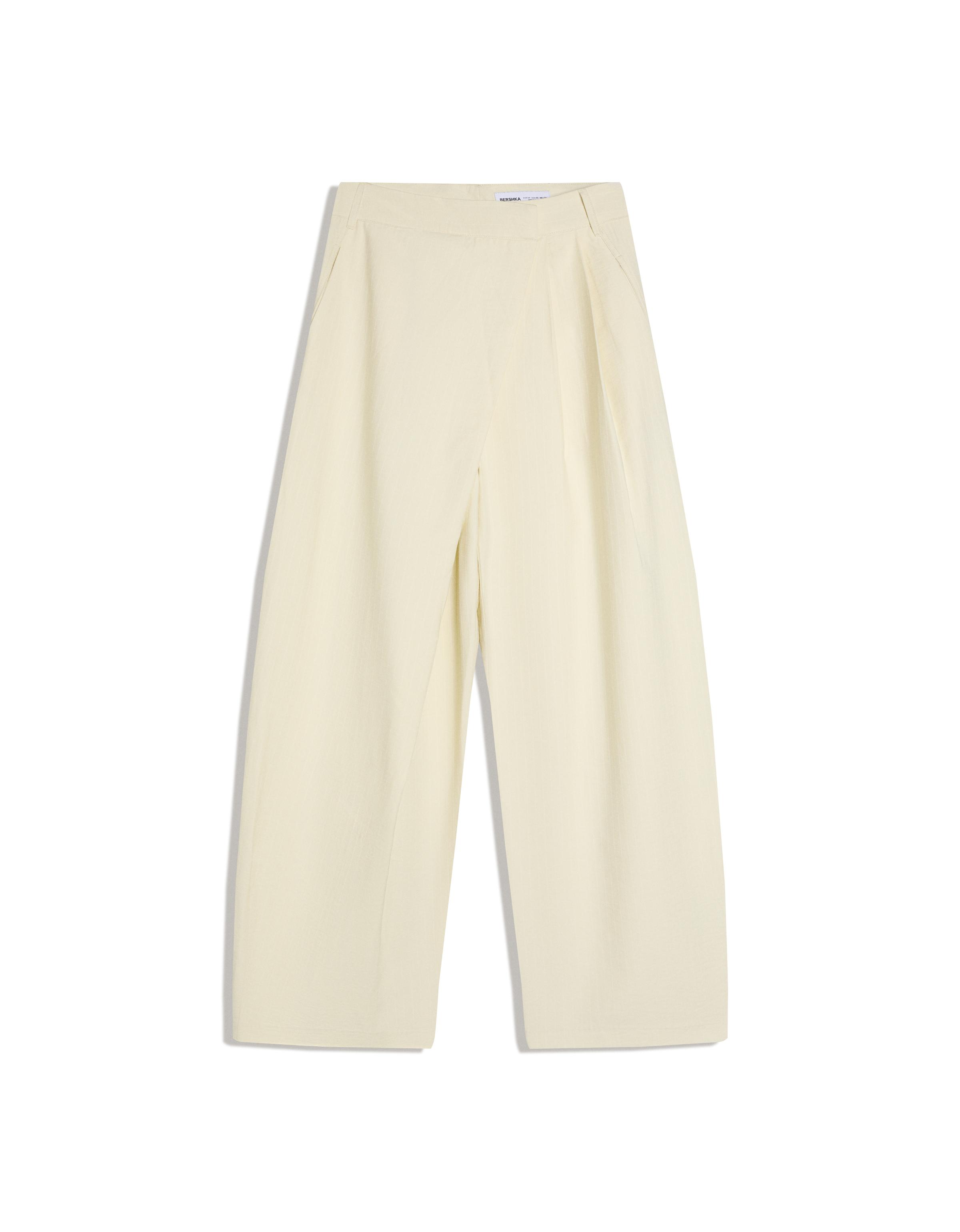Crossover waist trousers