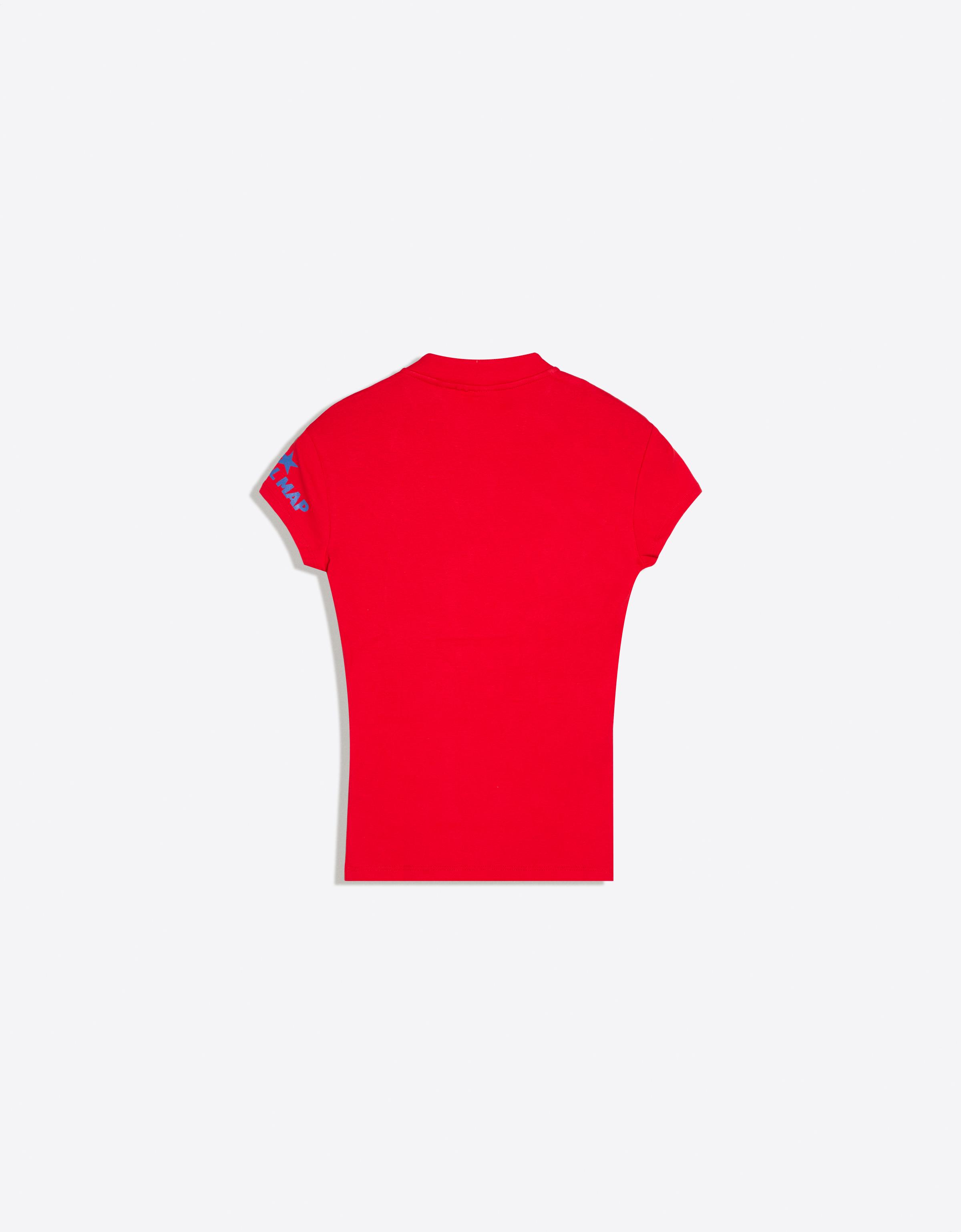 Short sleeve clasp T-shirt — Red