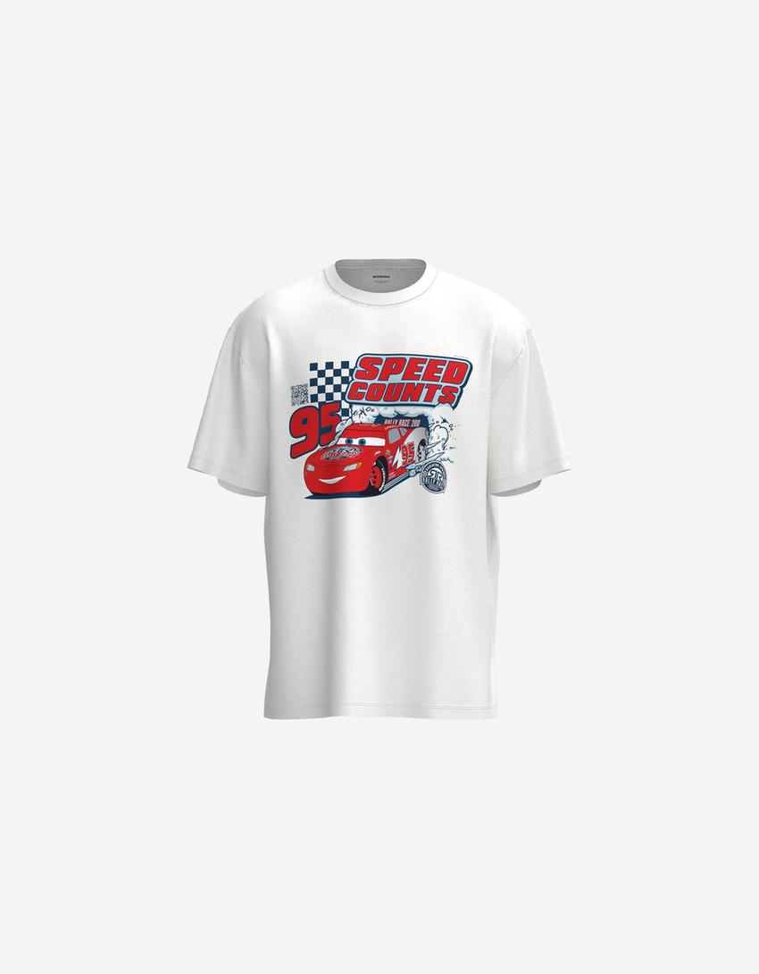 Cars short sleeve T-shirt with digital filter-White-6