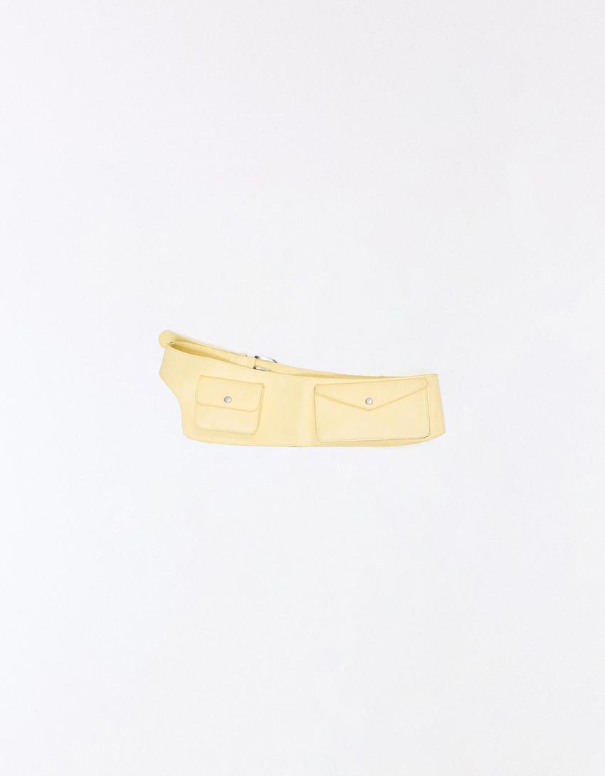 Ремень с карманами-Желтый