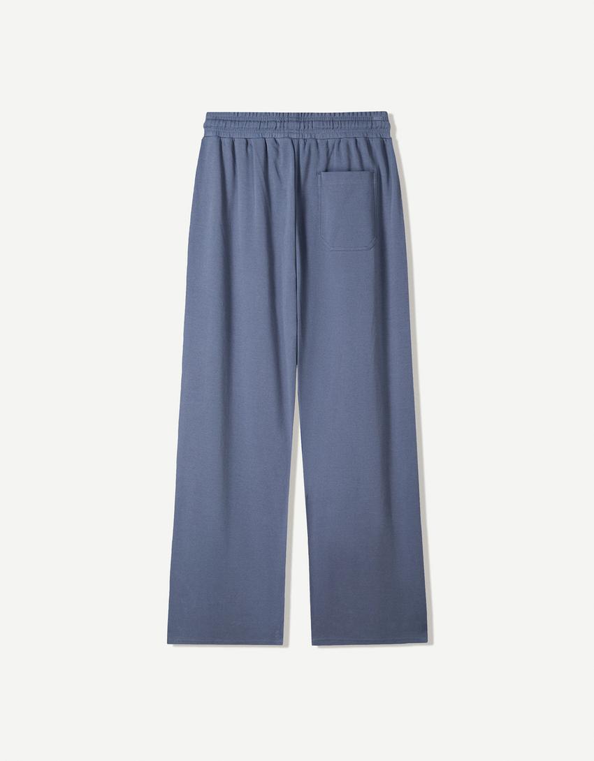 Wide-Leg-Hose-Dunkelblau-4
