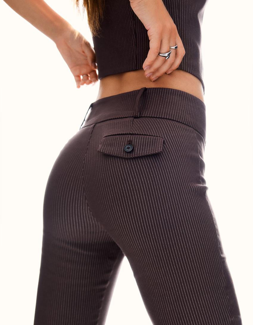 Pantalon flare bengalina-Marron-2