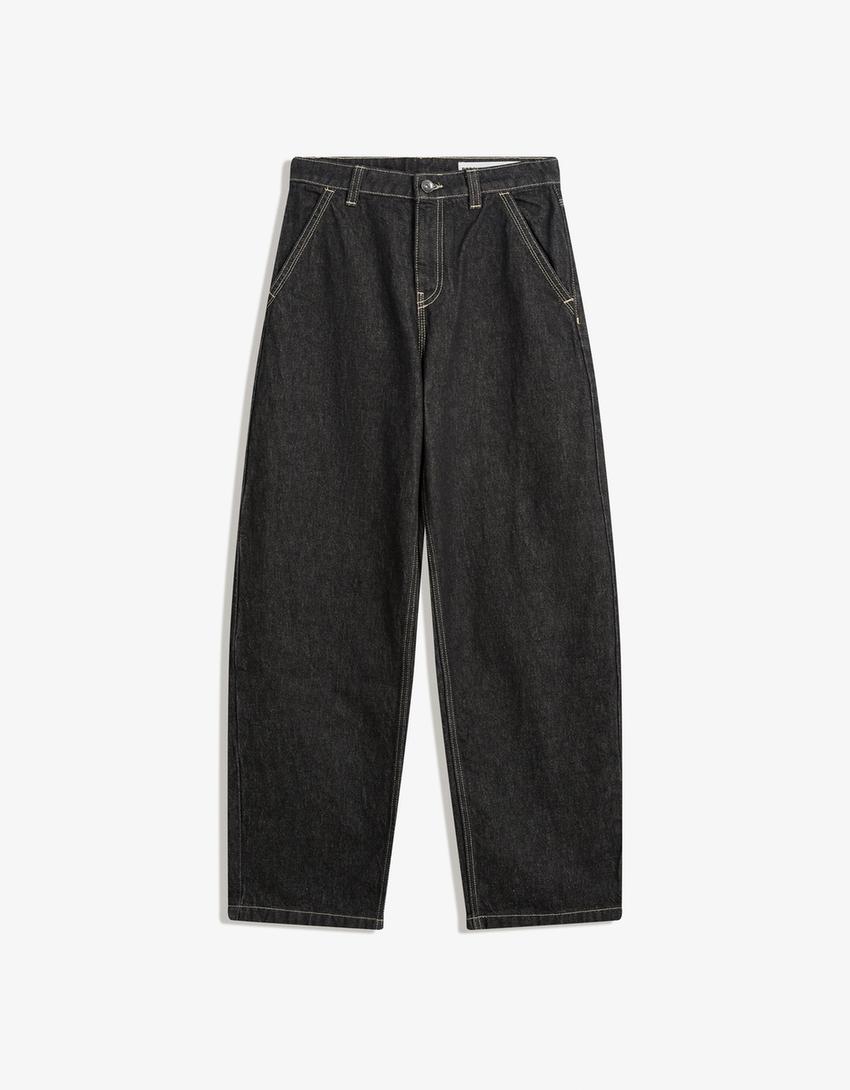 Balloon fit baggy jeans - Women | Bershka