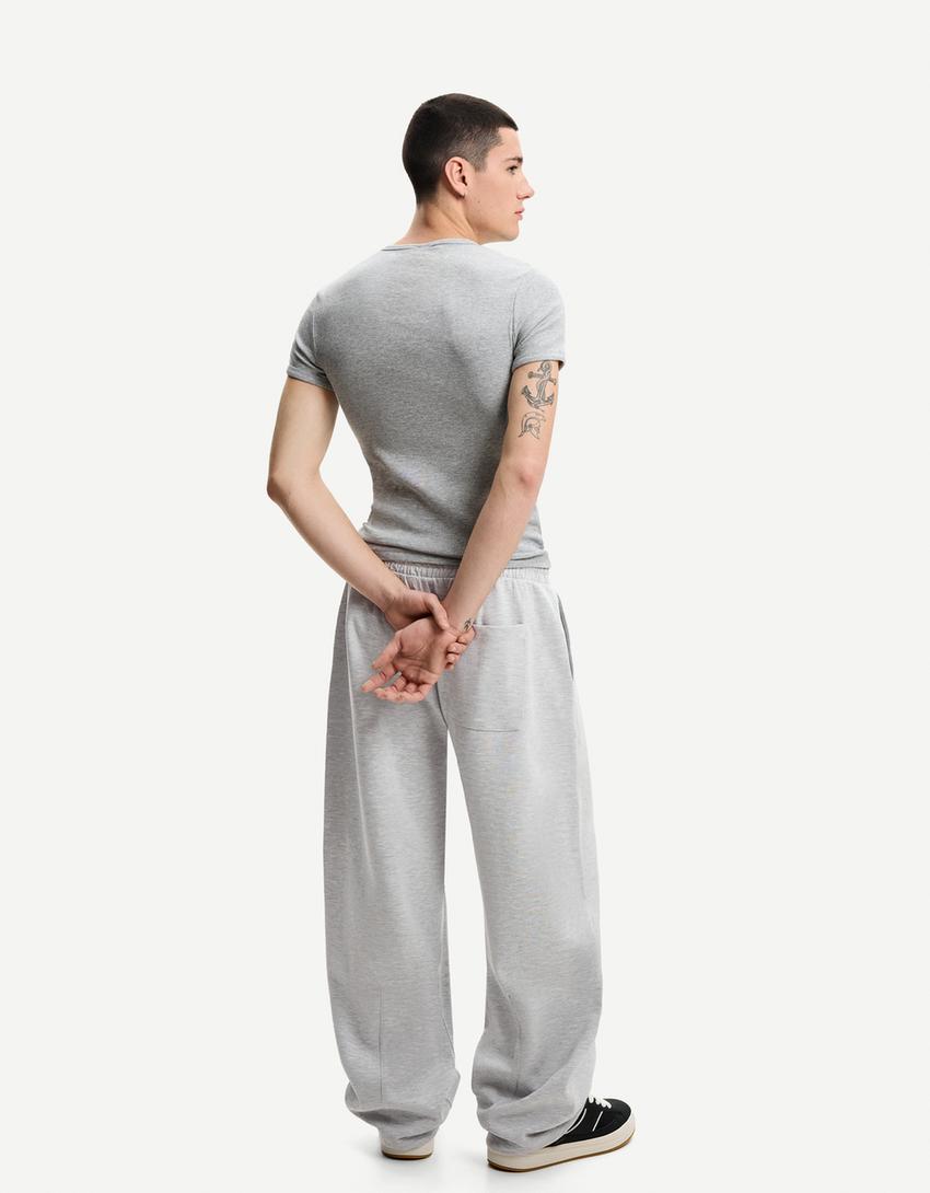 بنطلون بقصة بالون-رمادي