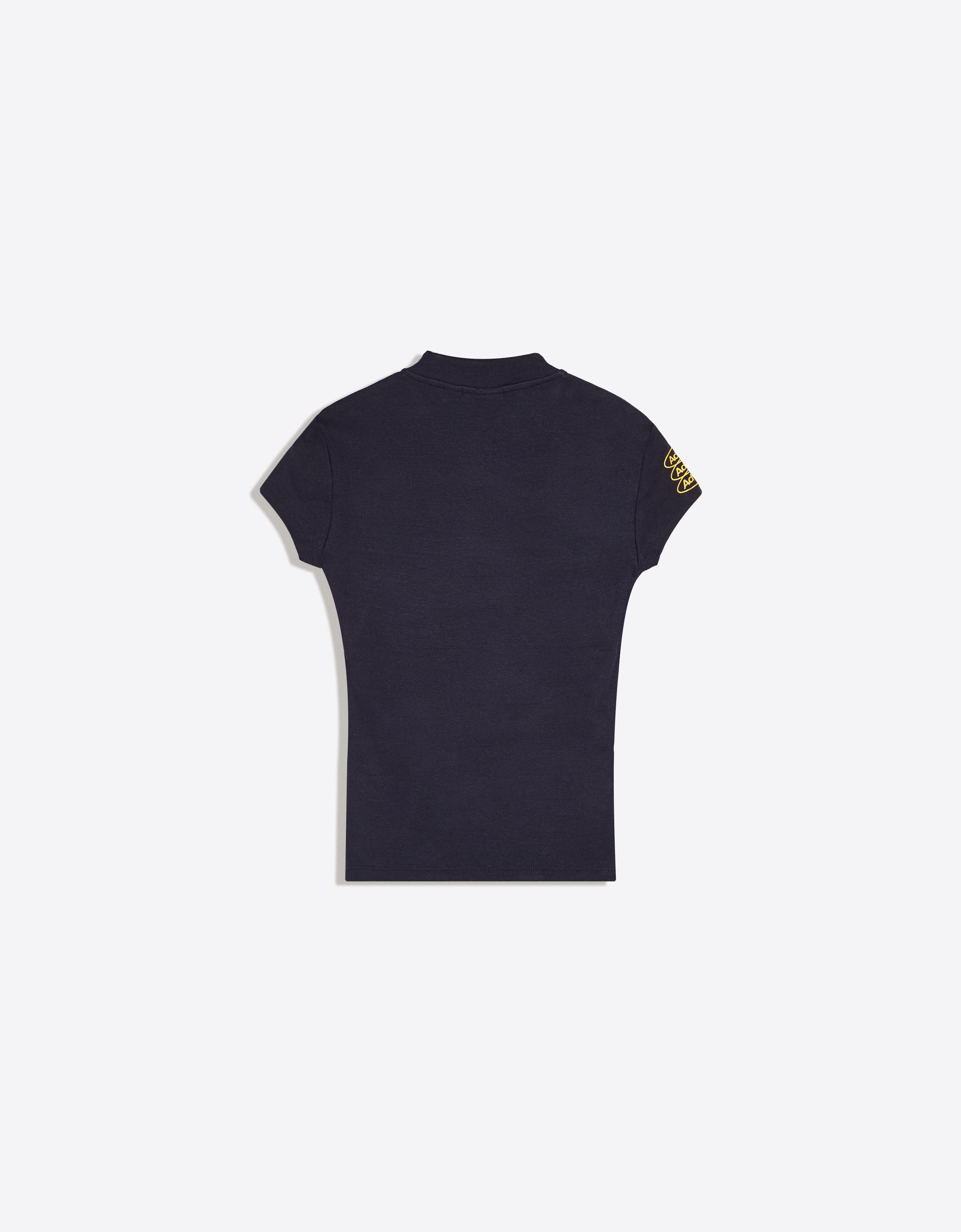 Short sleeve clasp T-shirt — Blue