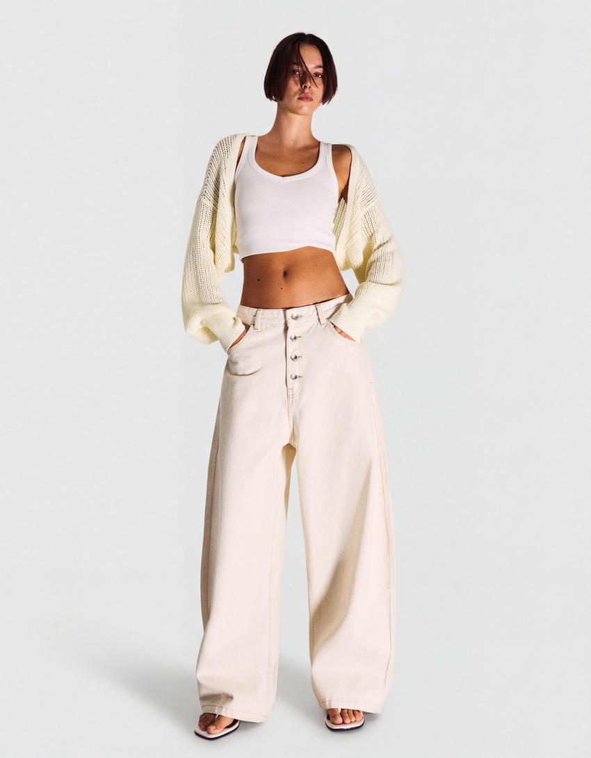 Rustic bolero-Cream