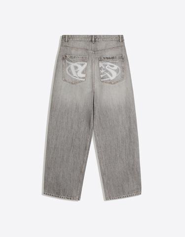 Embroidered neobarrel jeans — Grey 6