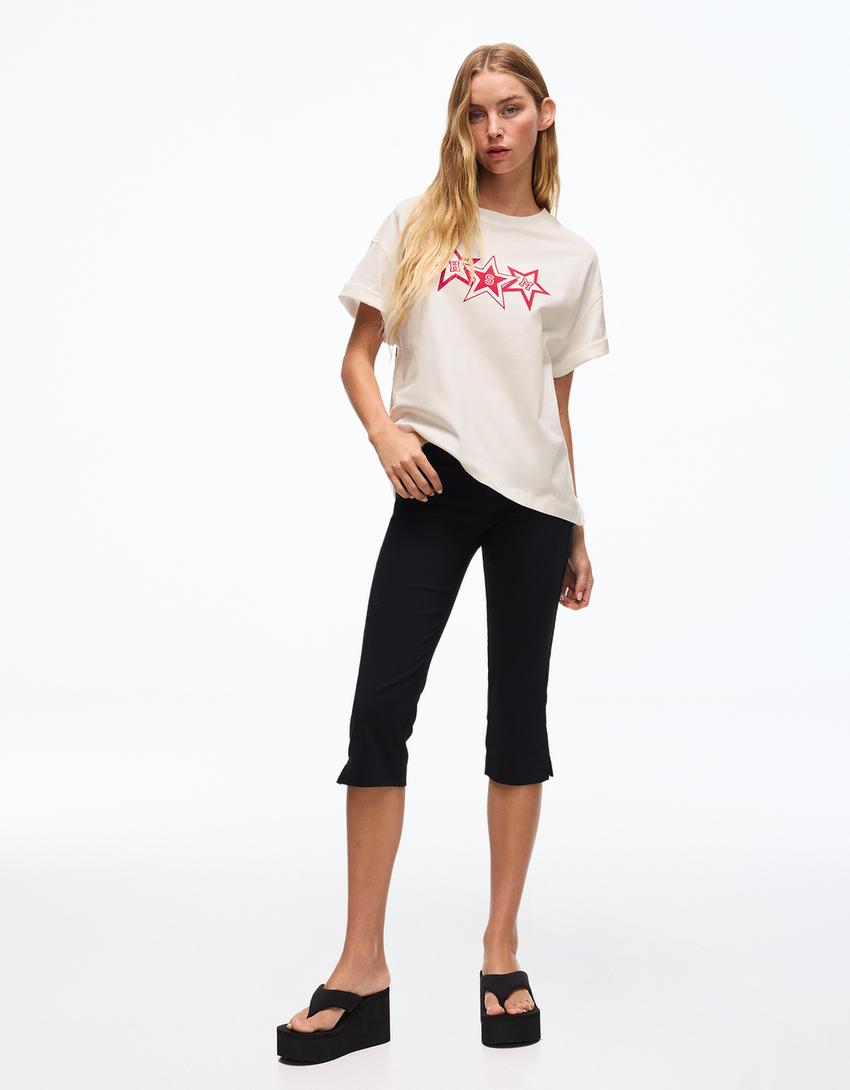 High School Musical boxy print T-shirt-Off white