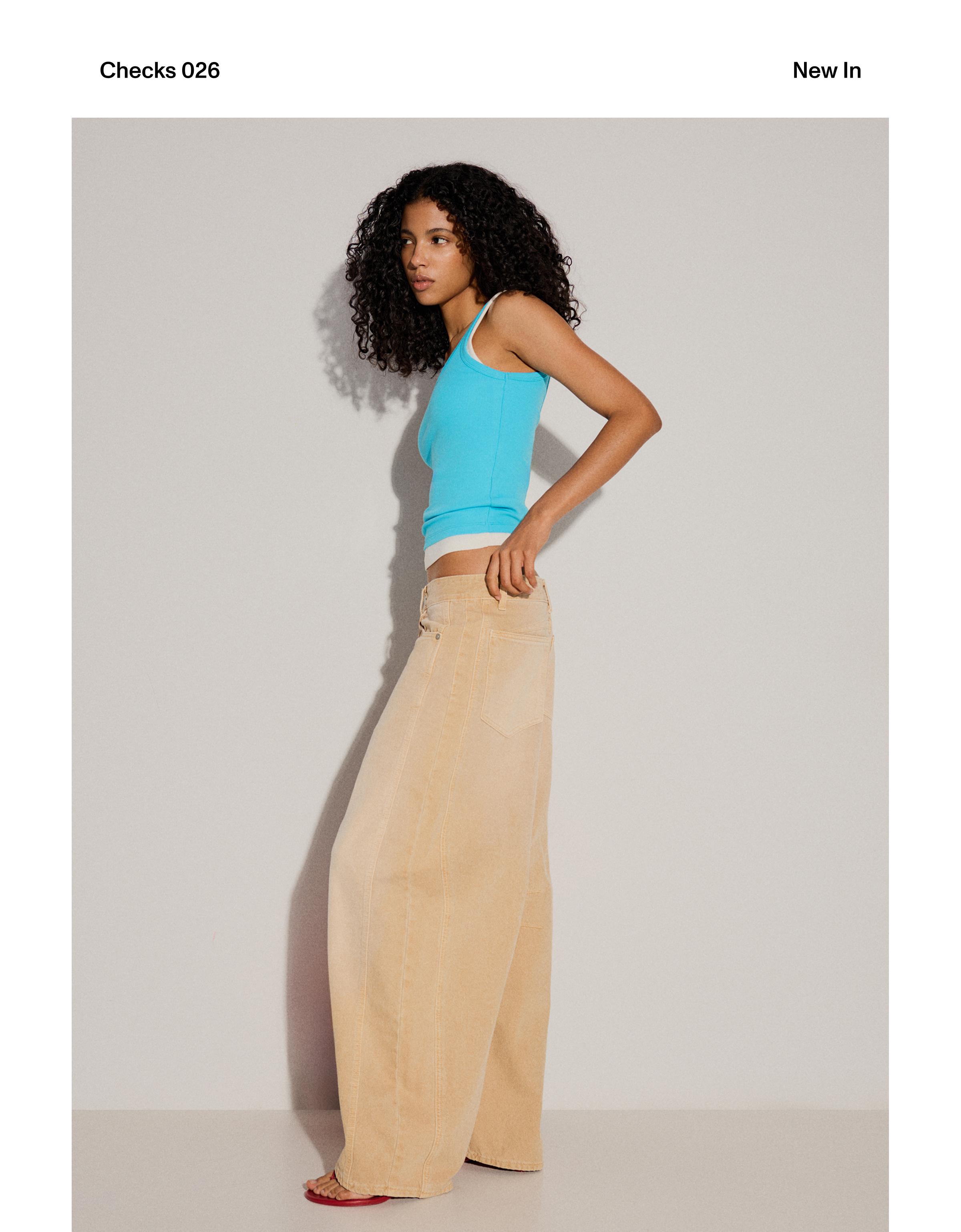 Barrel leg jeans — Camel