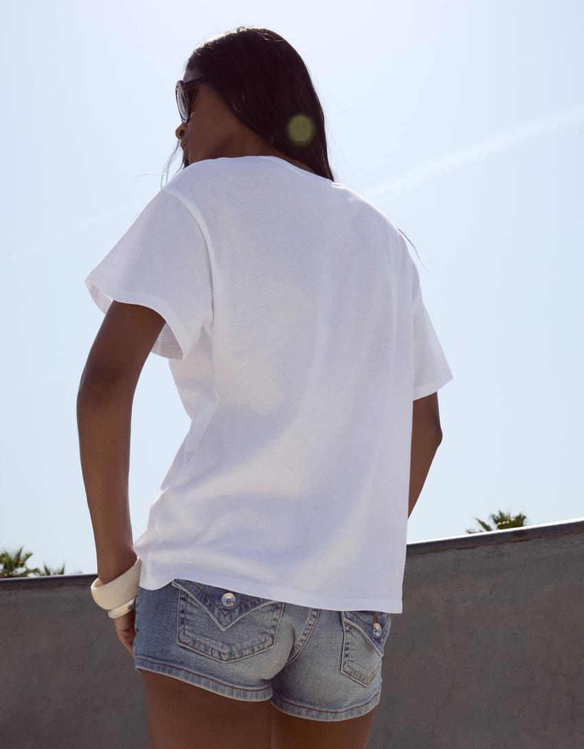 Short-sleeve Jennie T-shirt-Off white-1