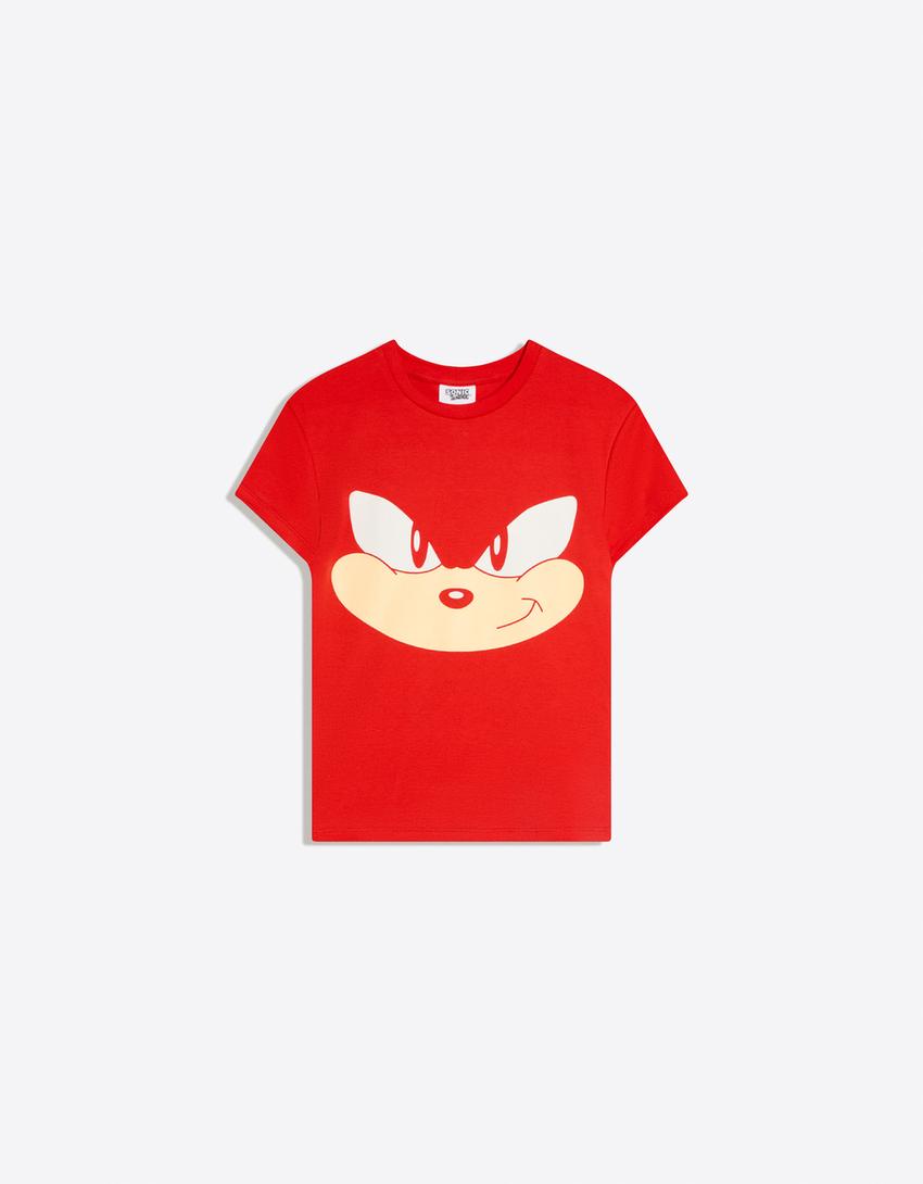 T-Shirt mit Sonic-Sonic-Print-Rot