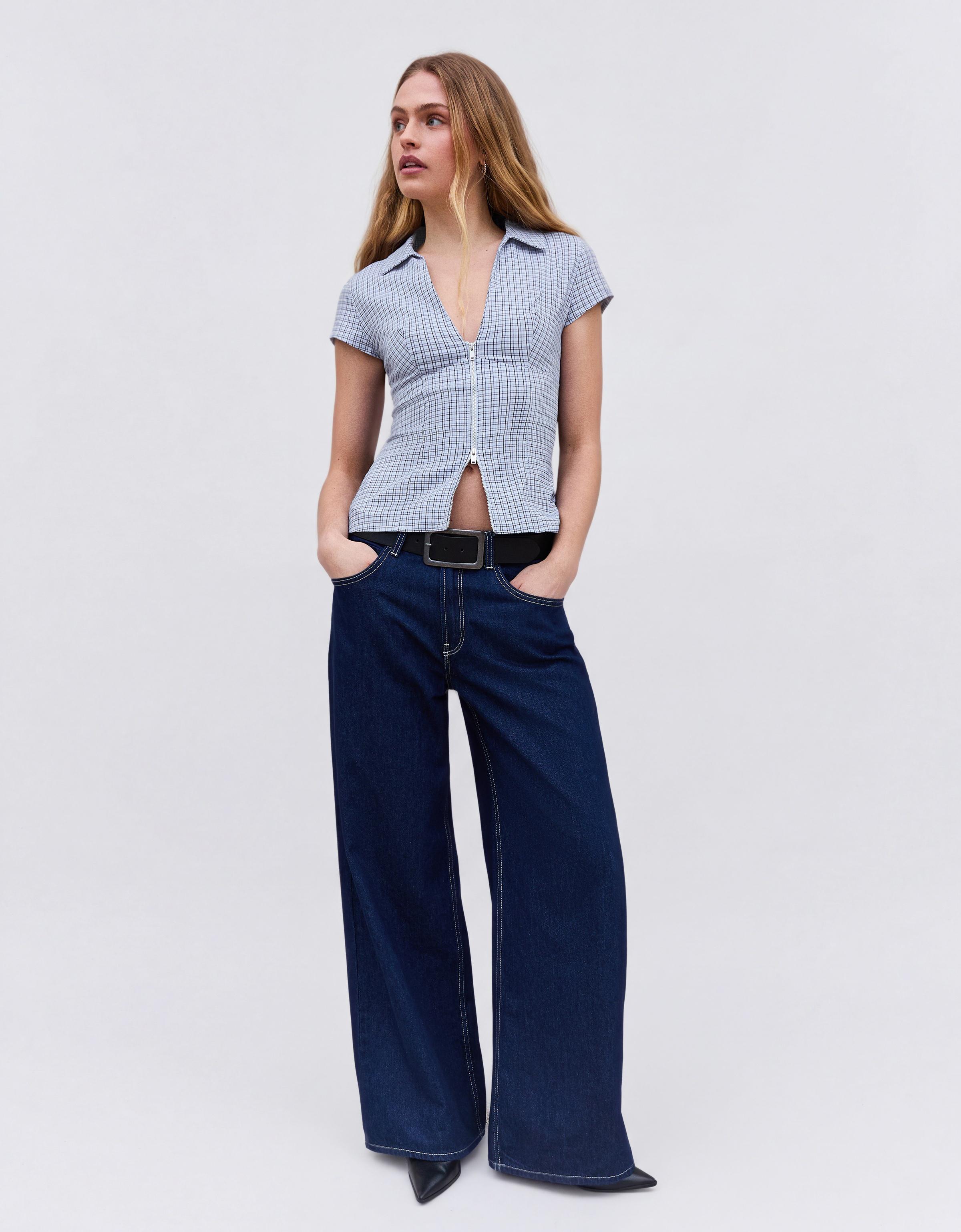 Kısa kollu fermuarlı gömlek - Görsel 19