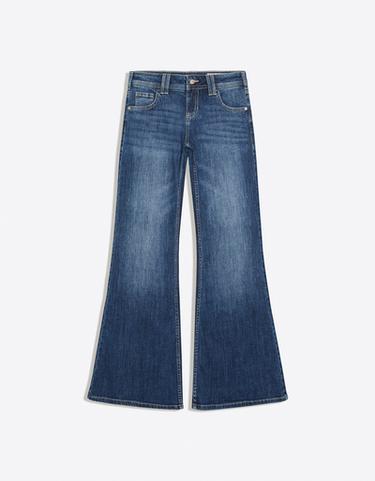 Low-rise flared jeans with embroidered flaps — Blue 5