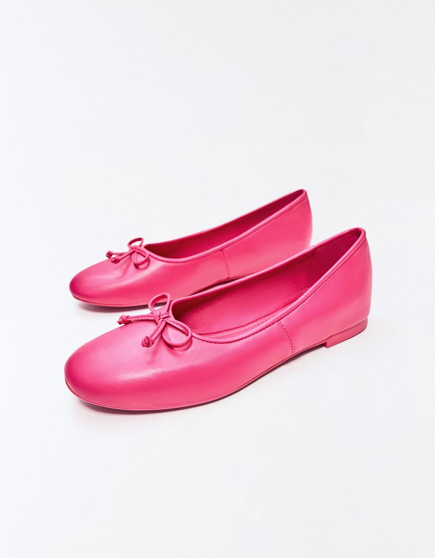 Ballerinas with bow-FUCHSIA