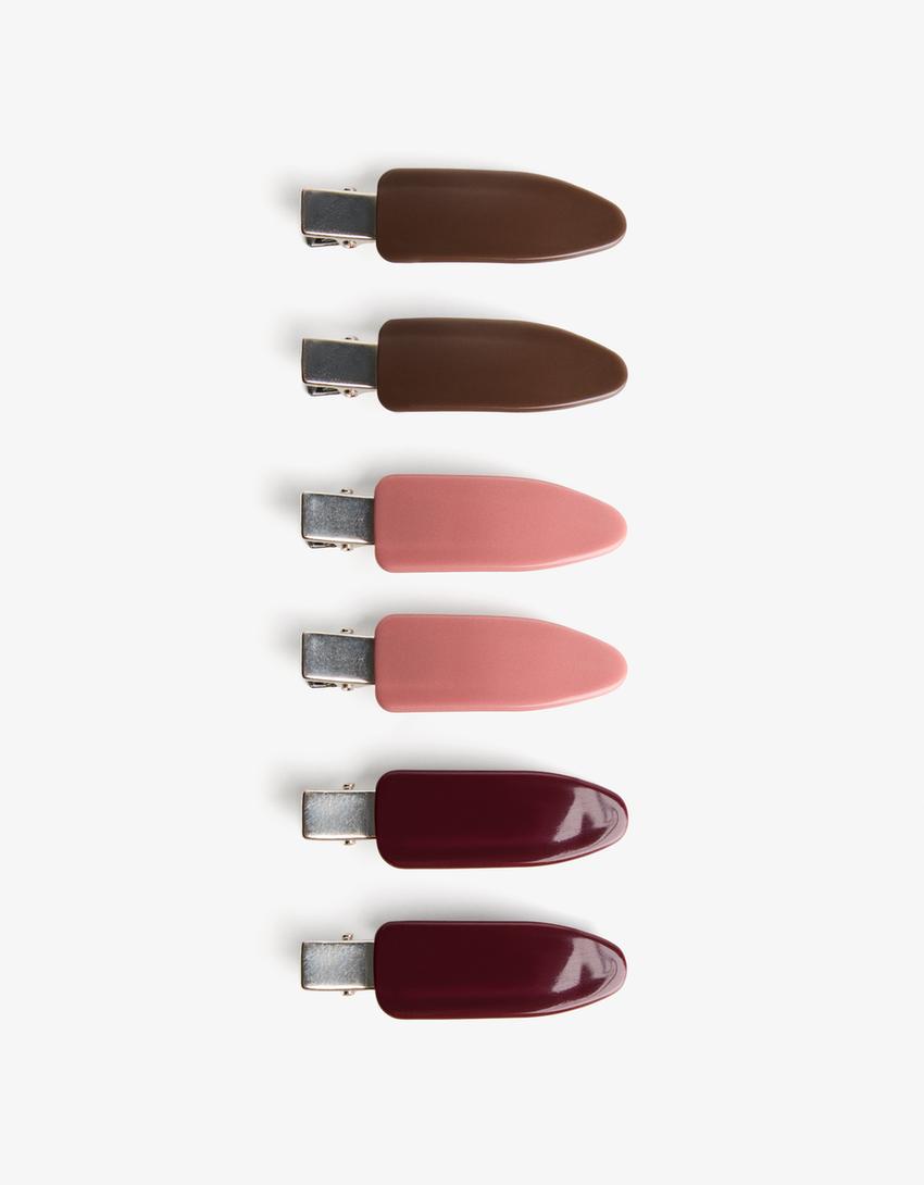 Lot de 3 pinces-Rose-2
