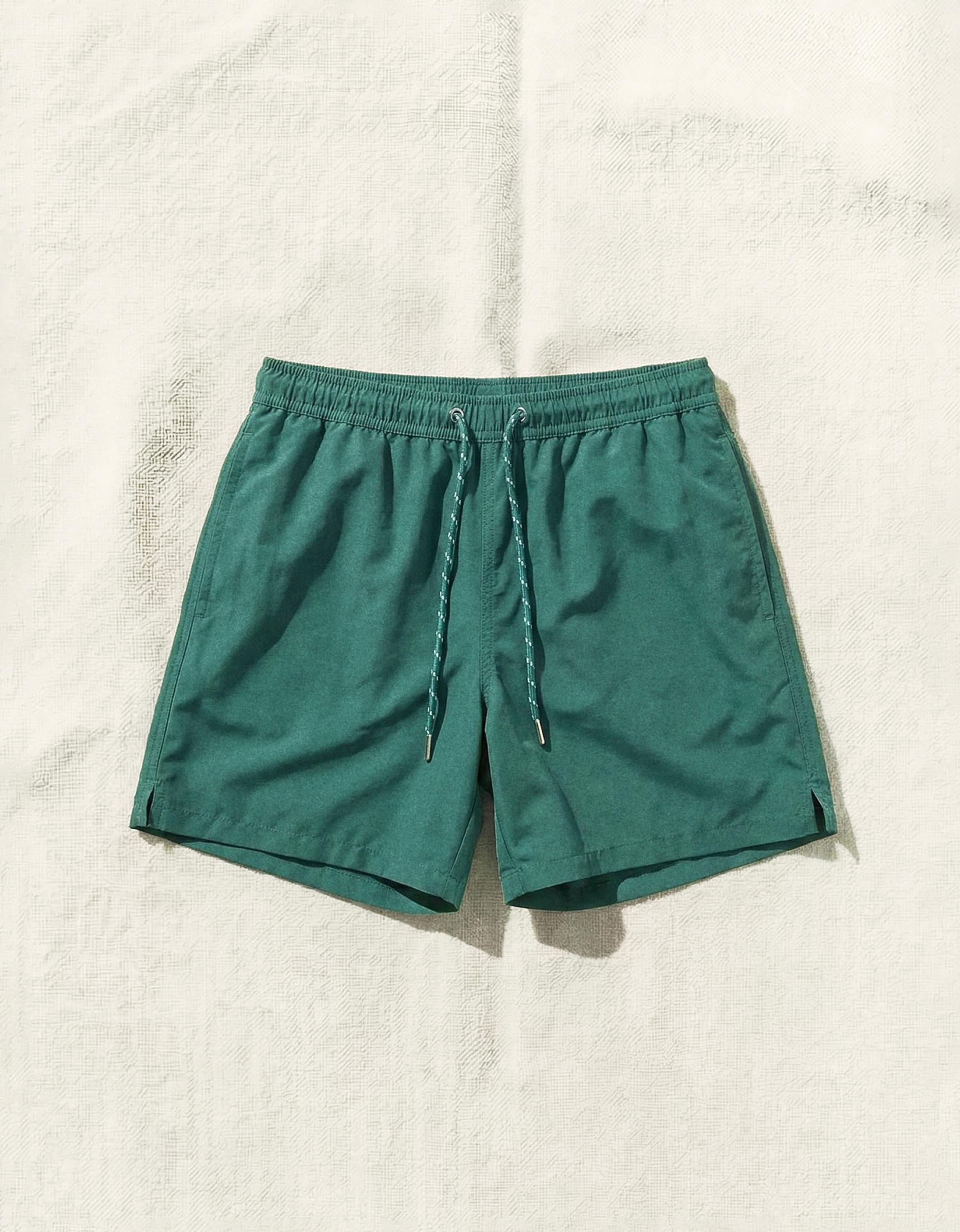 Basic regular fit swim shorts — Green