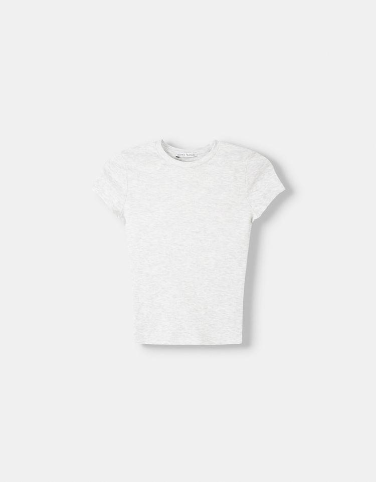 Kısa kollu bisiklet yaka t-shirt