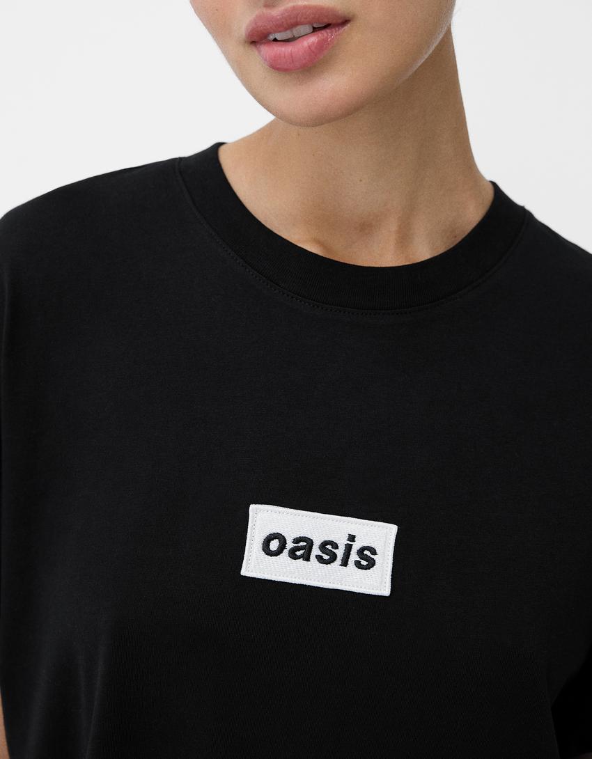 T-shirt Oasis manches courtes-Noir-4