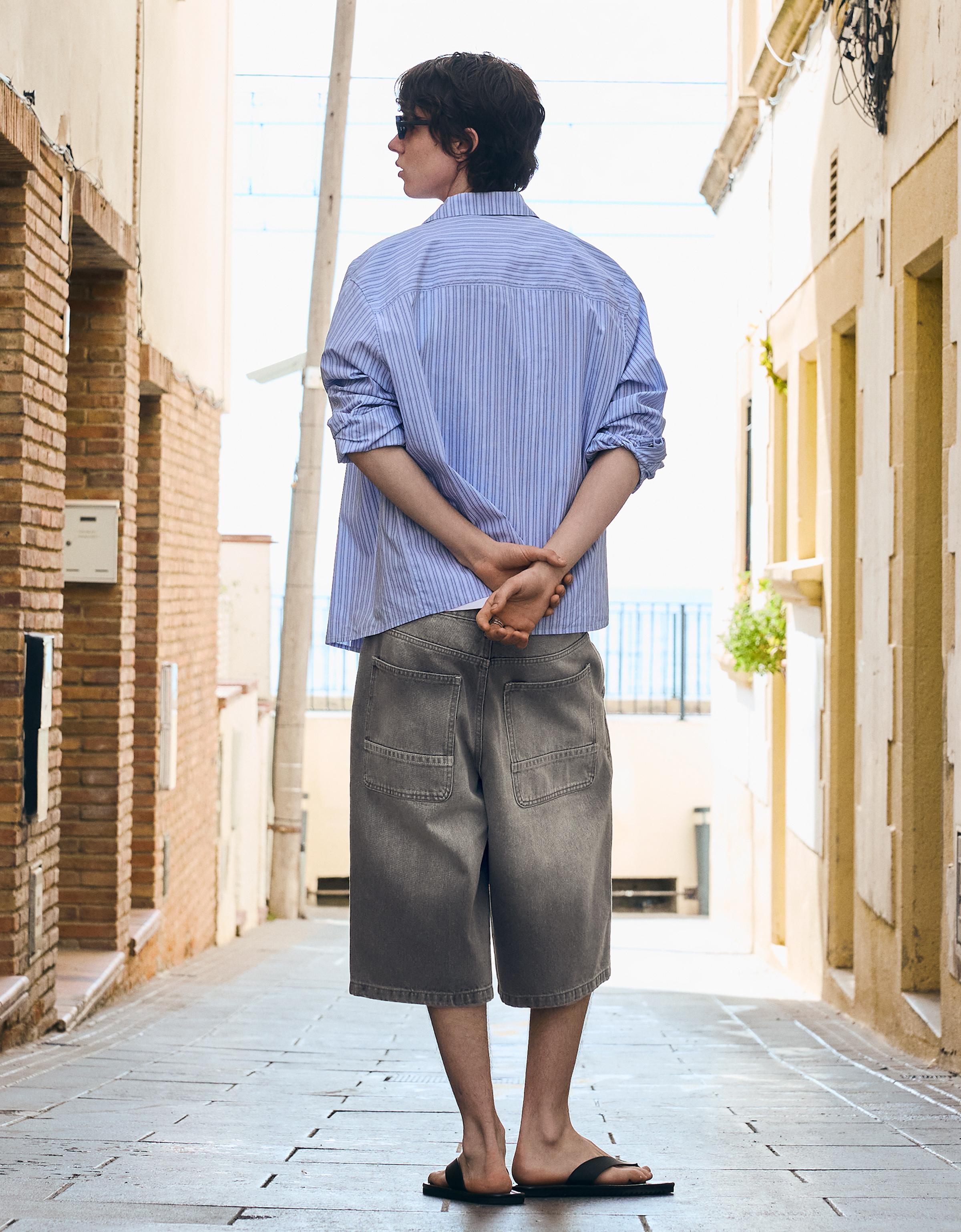 Skater denim bermuda - Görsel 51