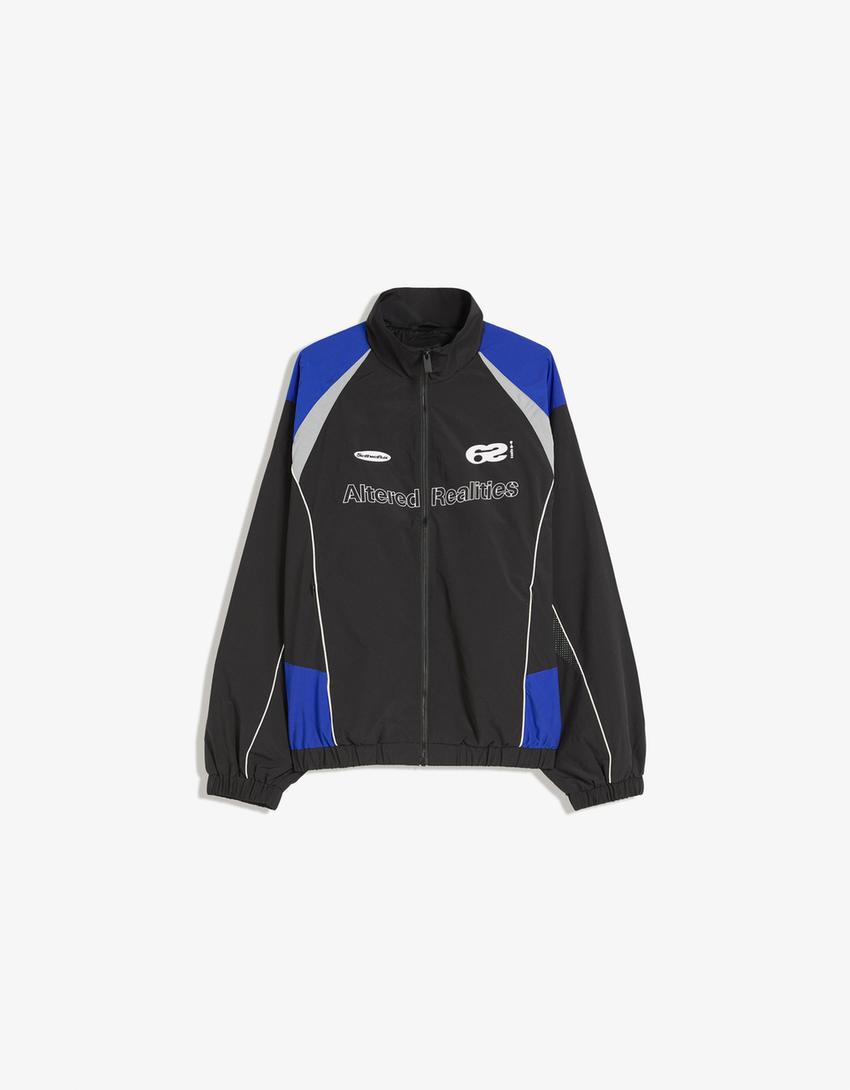 Cazadora técnica print-Negro-4