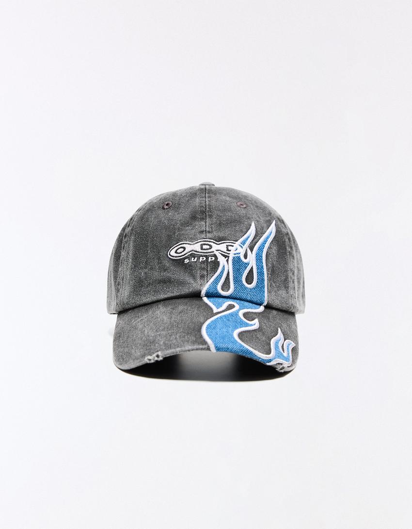 CAPPELLINO RICAMATO-Nero