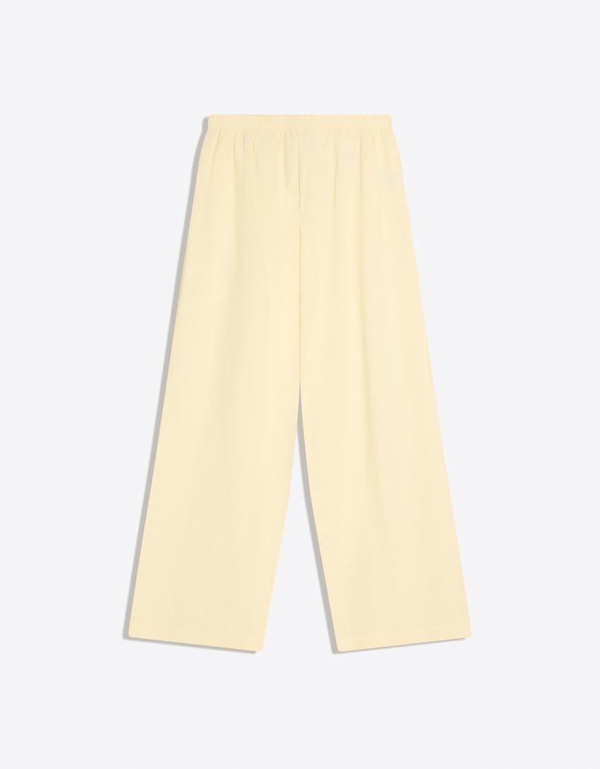 Elasticated waist trousers-Yellow