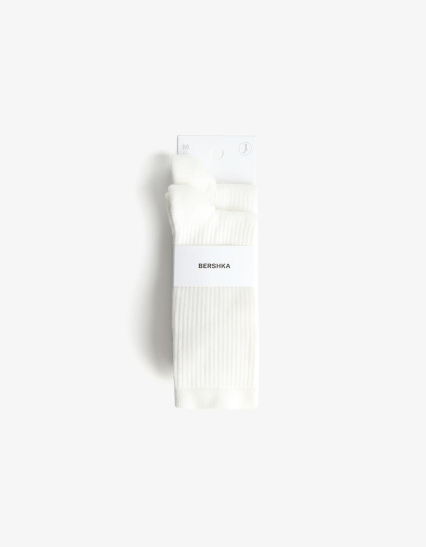 Pack of 2 pairs of crew socks-White