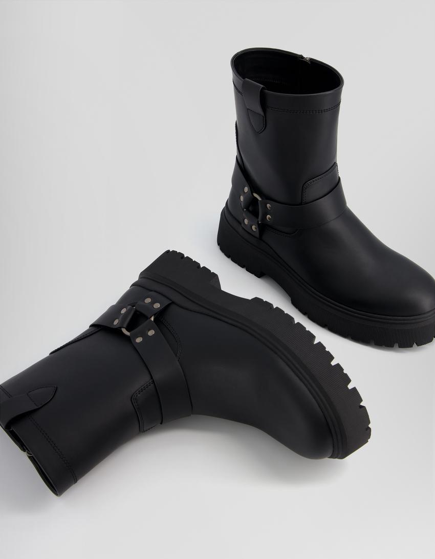 Bottines motard-Noir