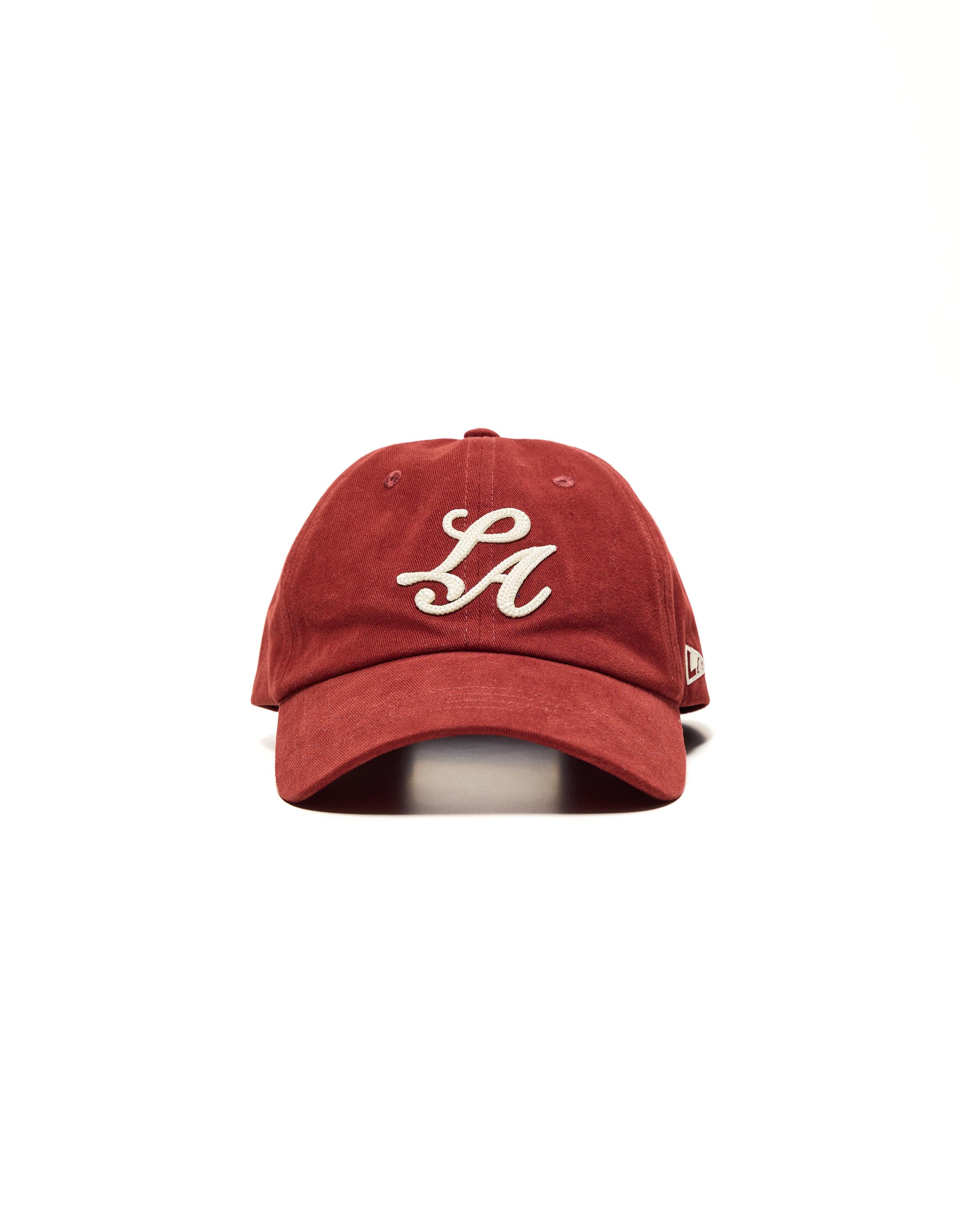 Embroidered cap — Maroon