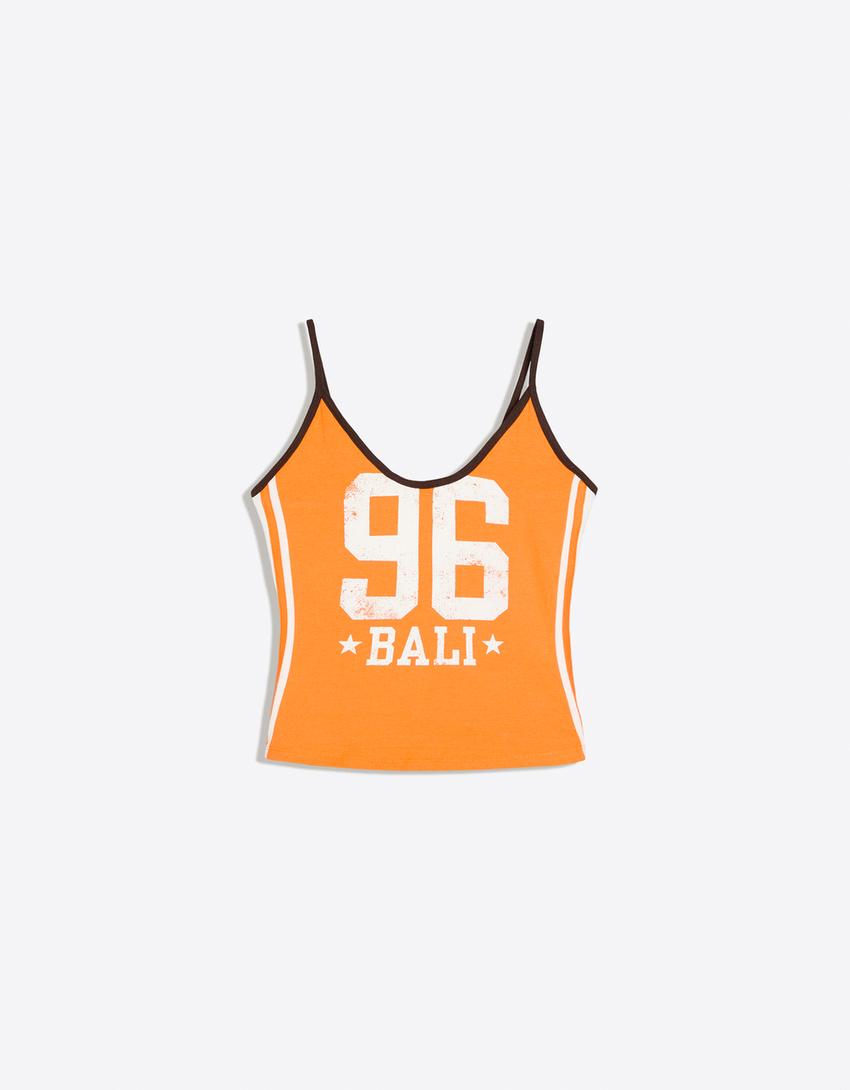 Printed camisole-Orange