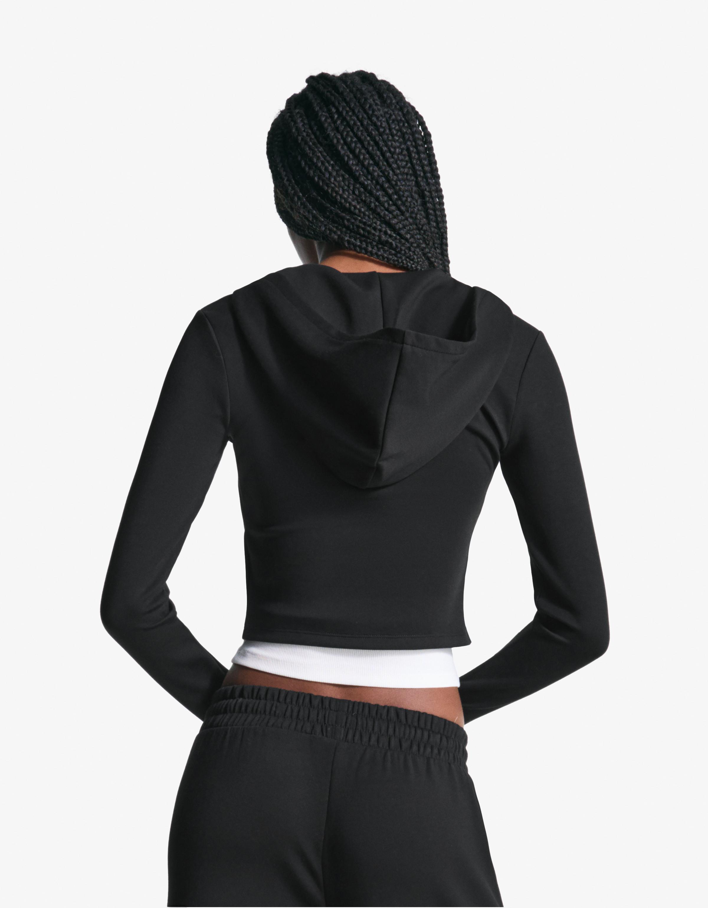 Soft zip-up modal hooded sweatshirt - COMBO WINS % - Women